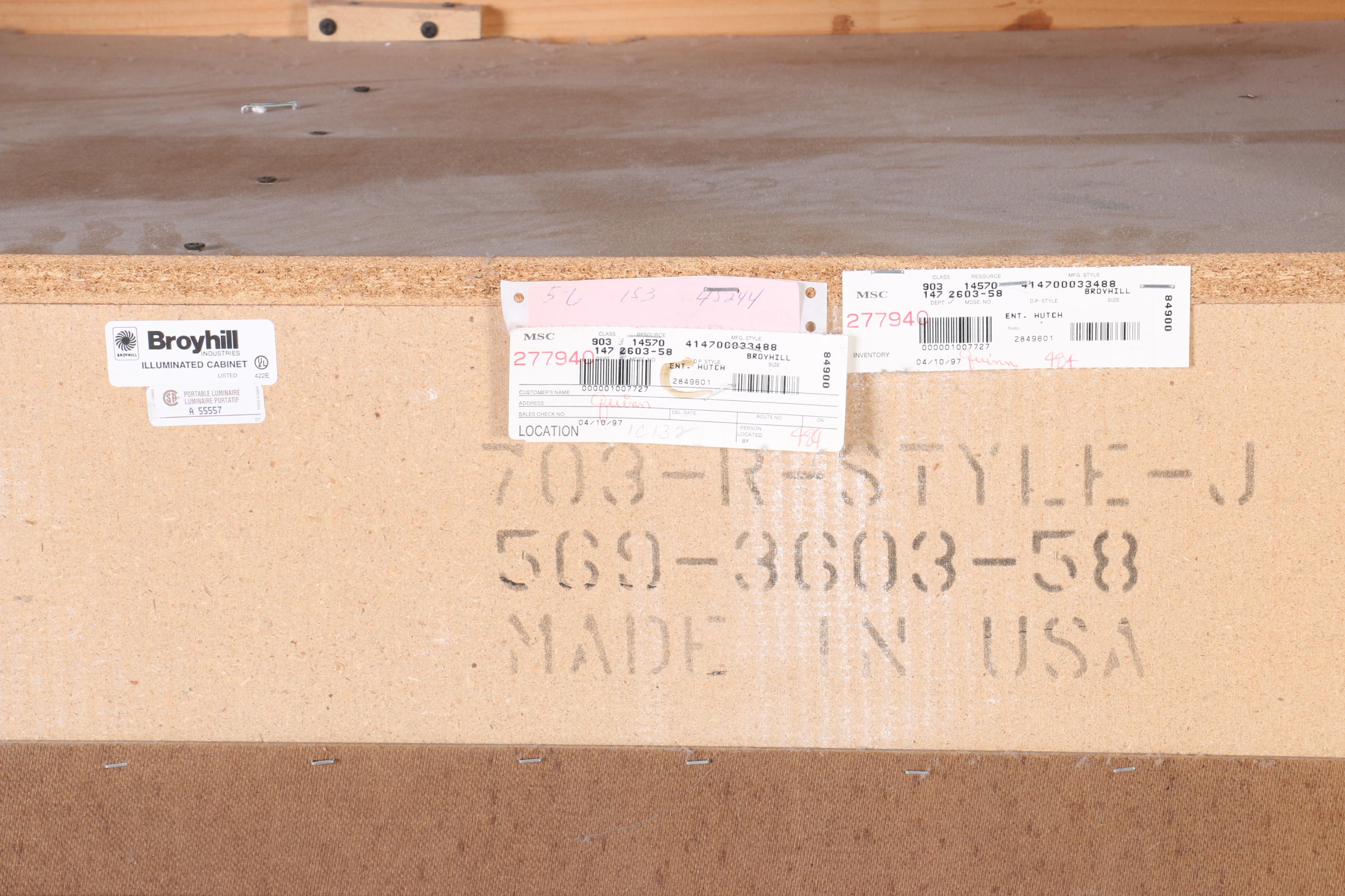 Contemporary Broyhill Illuminated Entertainment Cabinet