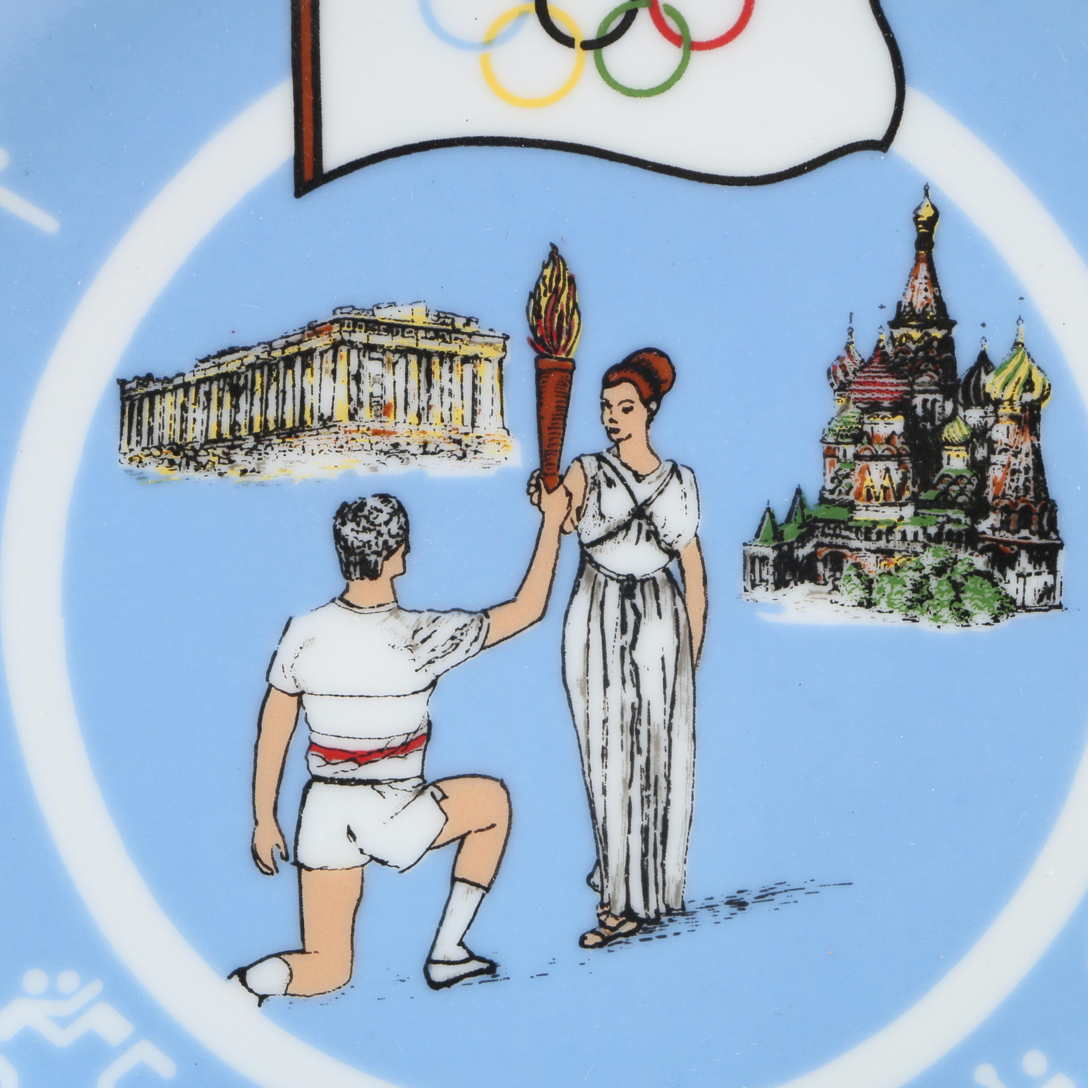 Scherzer 1980 Olympics Commemorative Plate