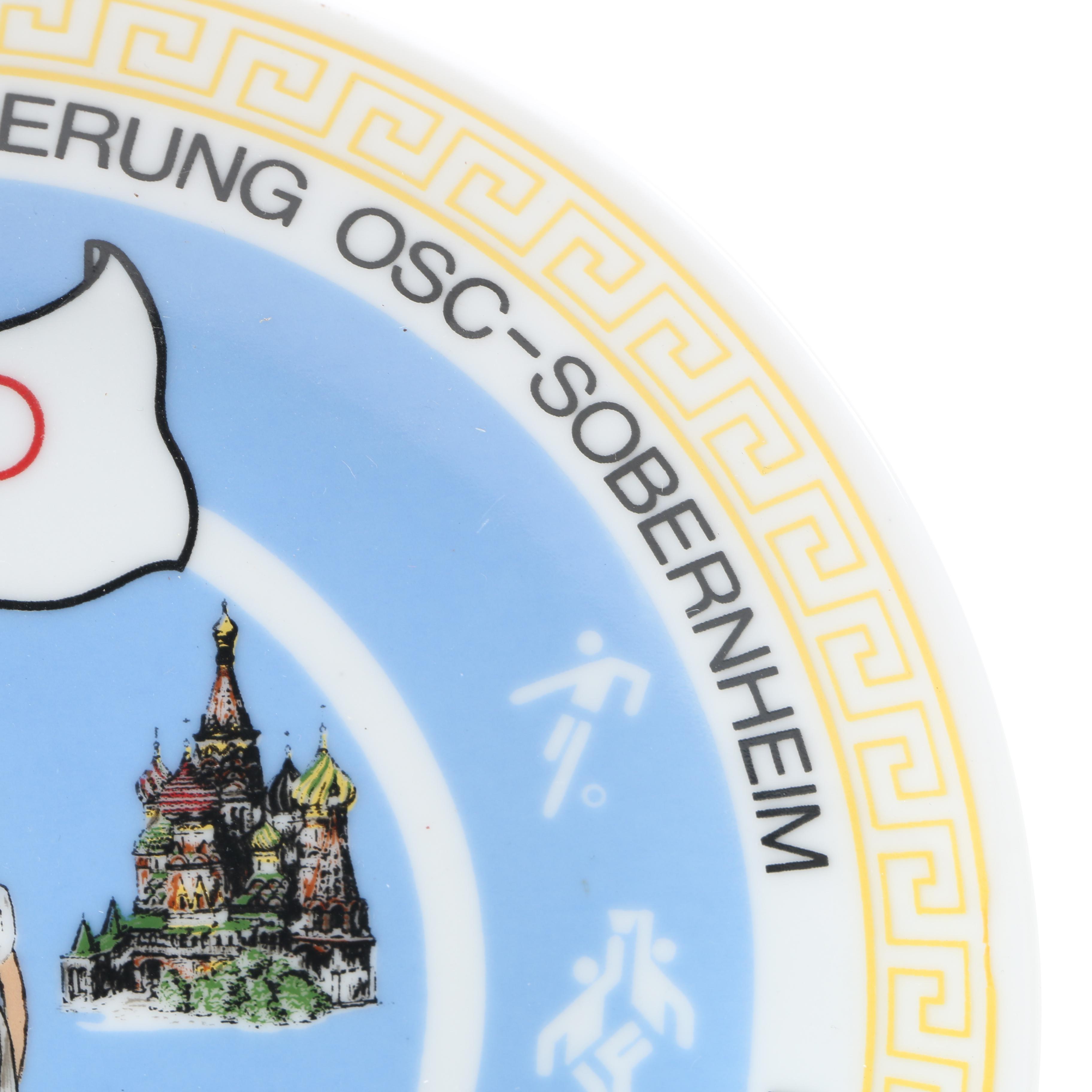 Scherzer 1980 Olympics Commemorative Plate