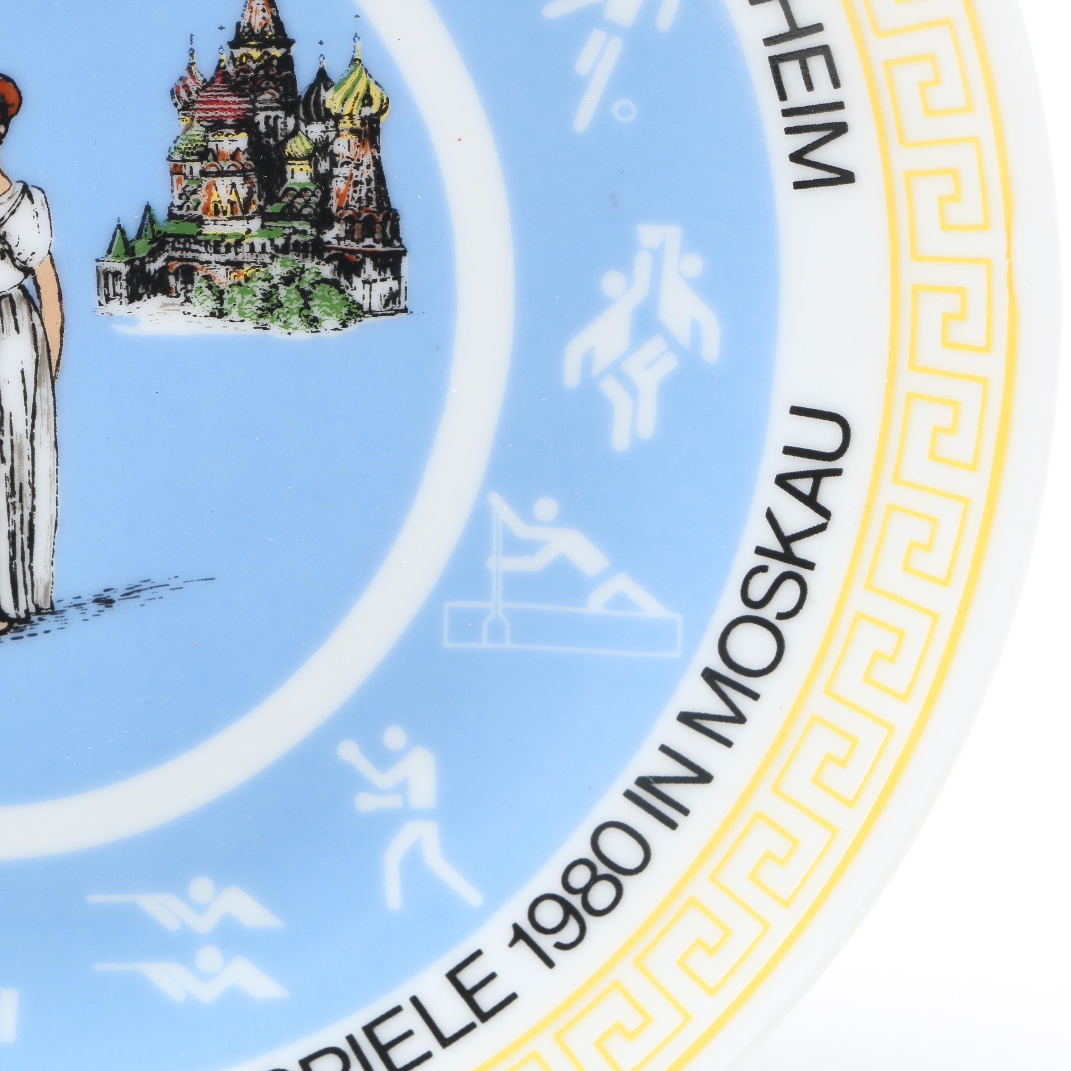 Scherzer 1980 Olympics Commemorative Plate