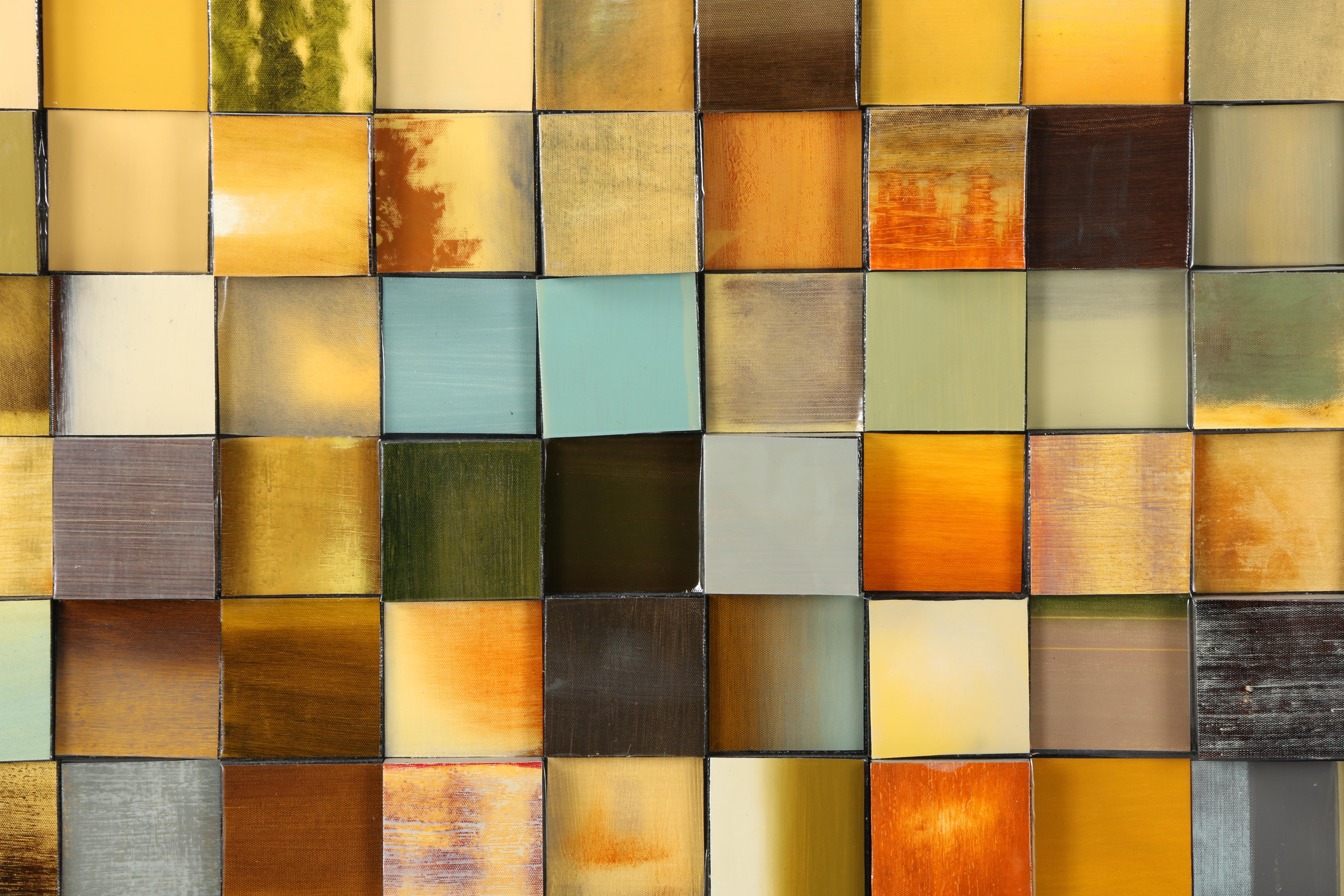 Patrick St. Germain Mixed Media Painting of Abstract Composition