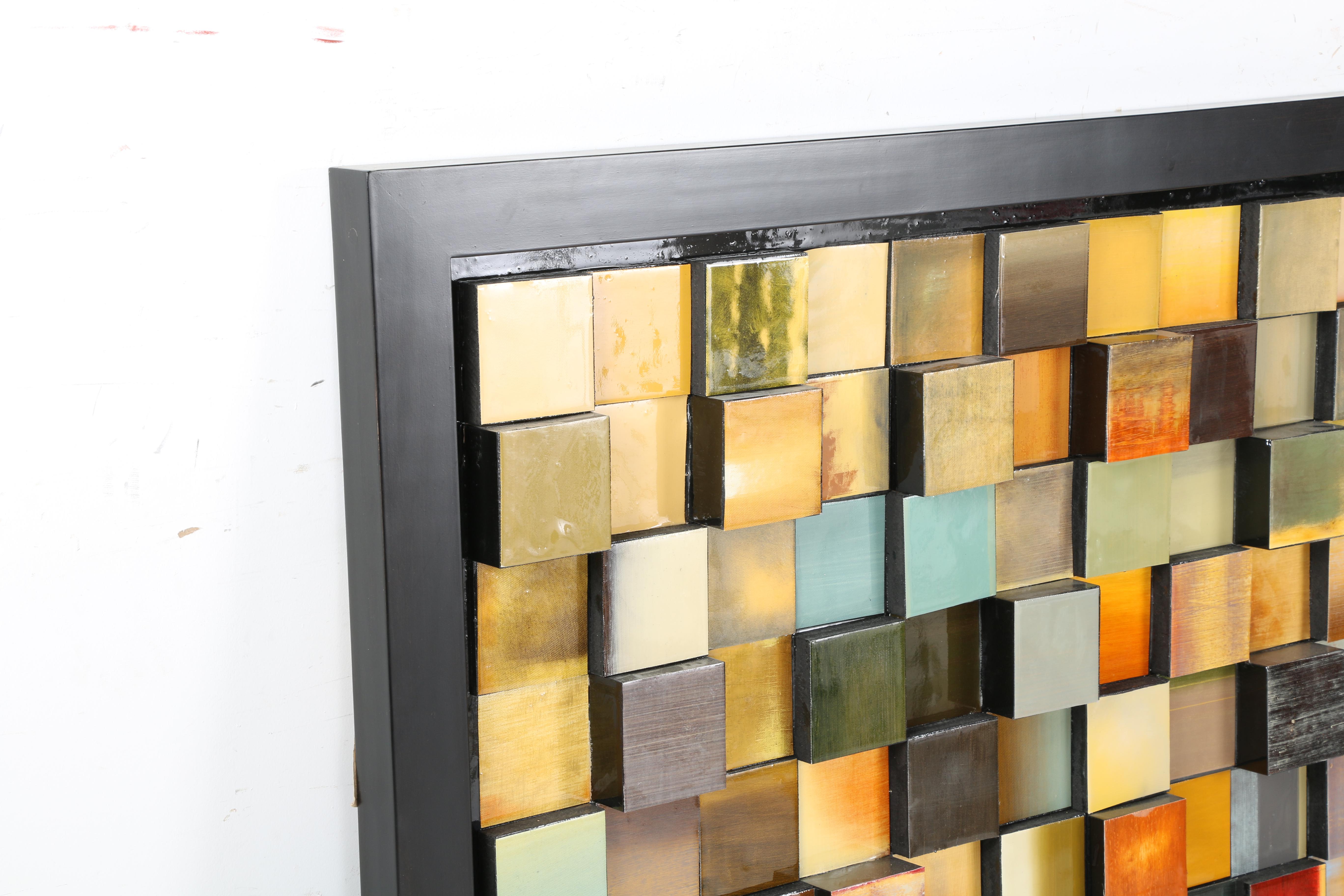 Patrick St. Germain Mixed Media Painting of Abstract Composition