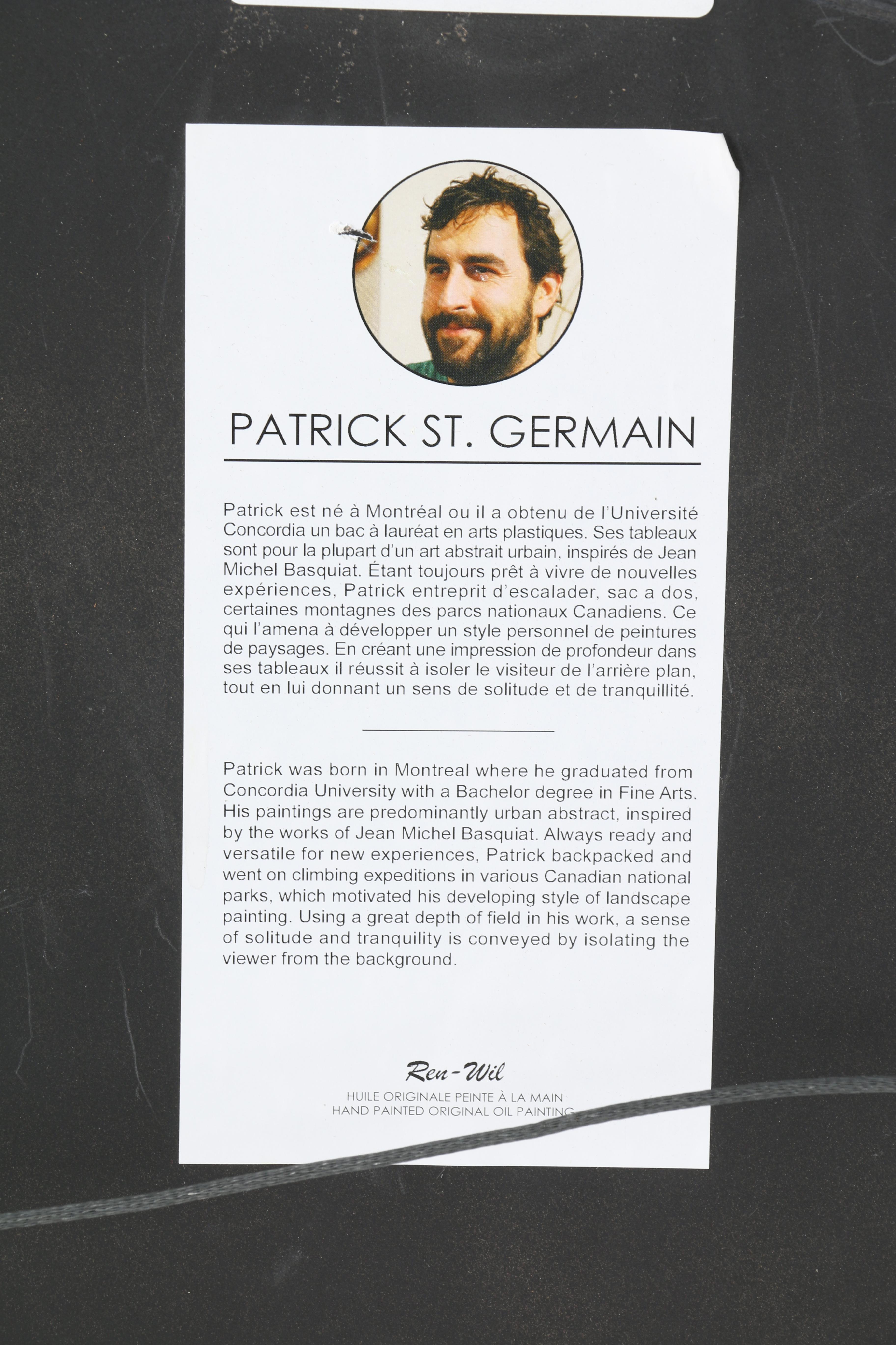 Patrick St. Germain Mixed Media Painting of Abstract Composition