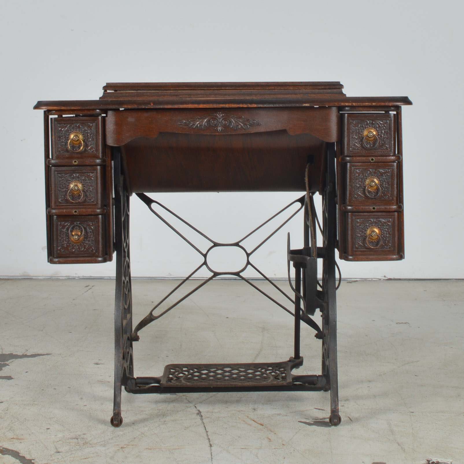 Antique Sears & Roebuck "Burdick" Treadle Sewing Machine with Table