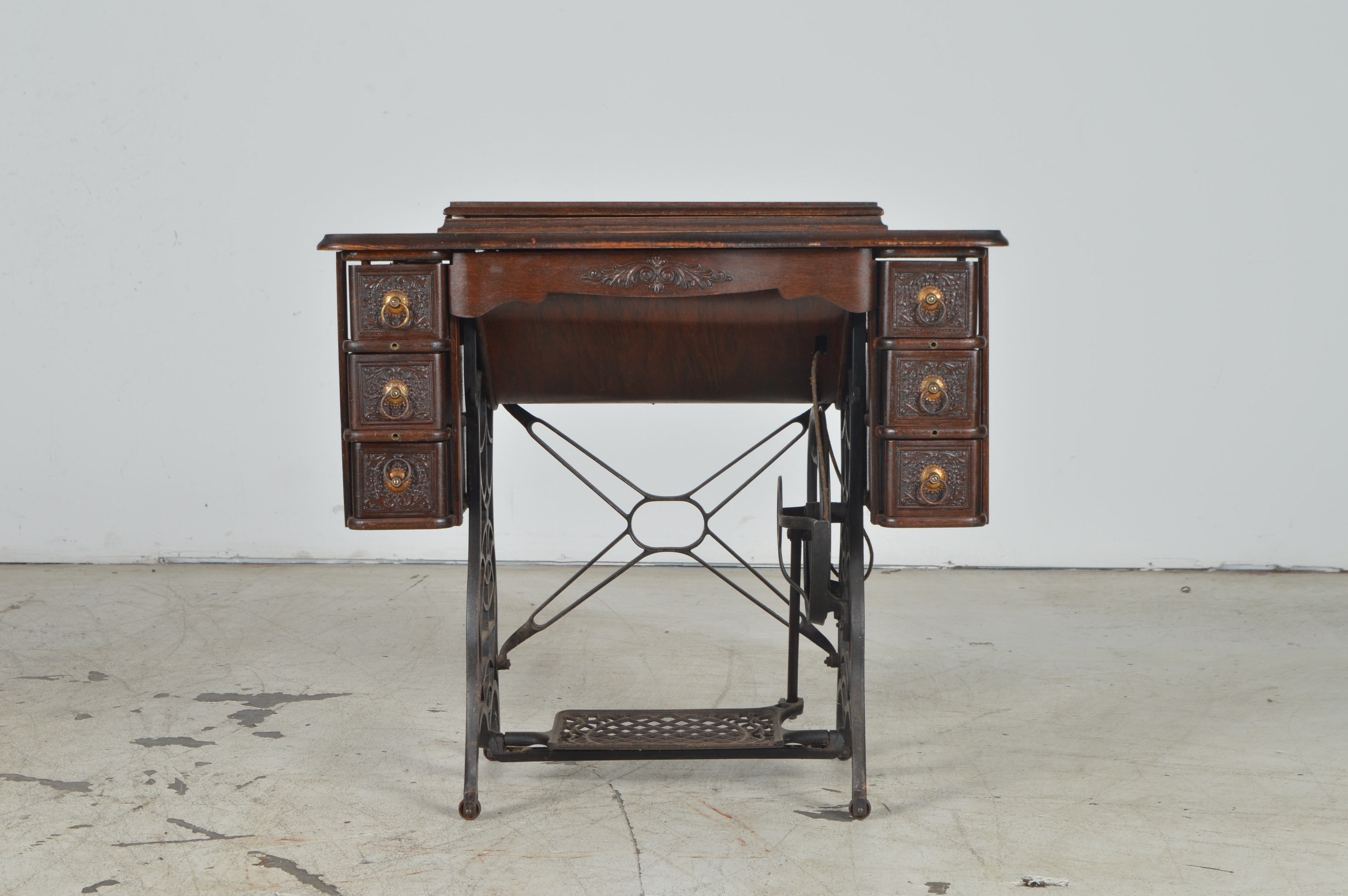 Antique Sears & Roebuck "Burdick" Treadle Sewing Machine with Table