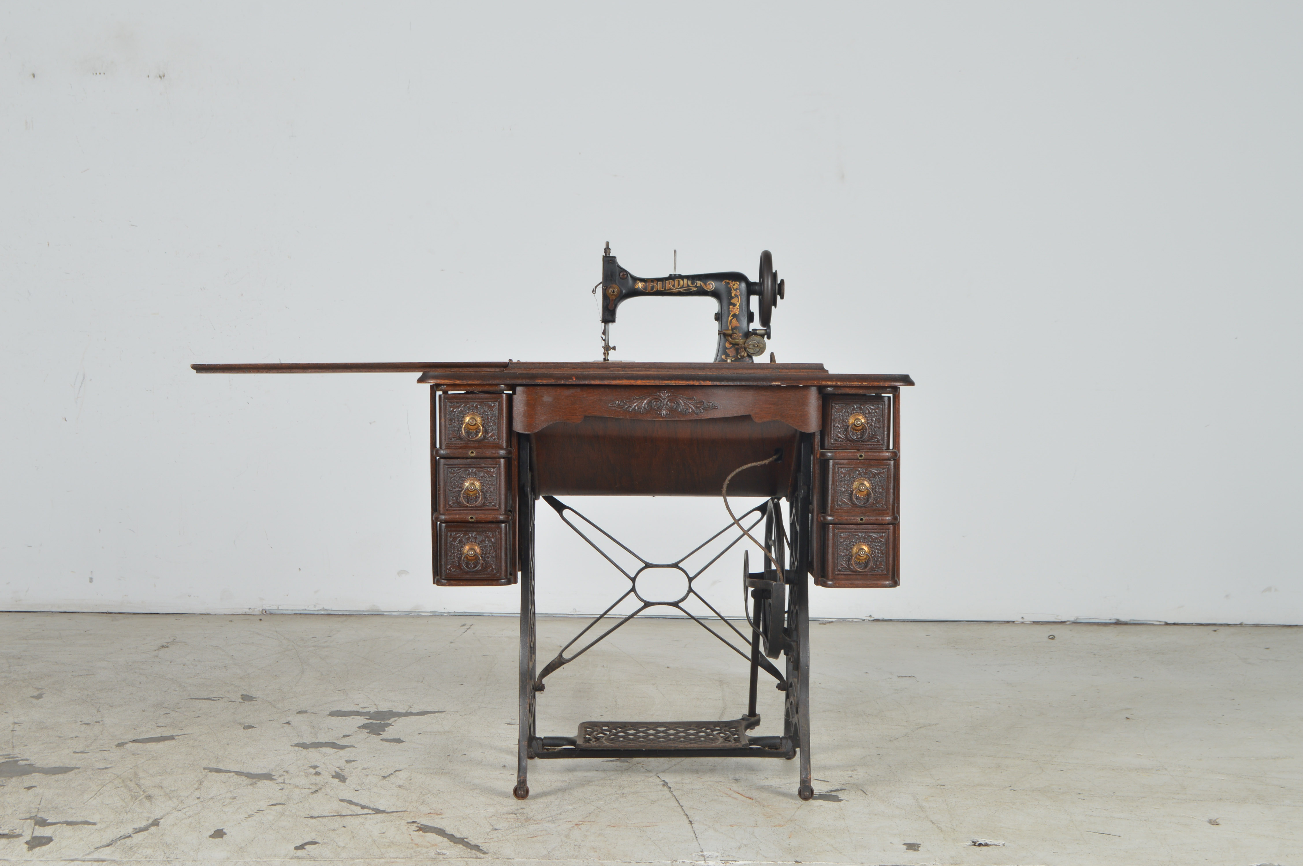 Antique Sears & Roebuck "Burdick" Treadle Sewing Machine with Table