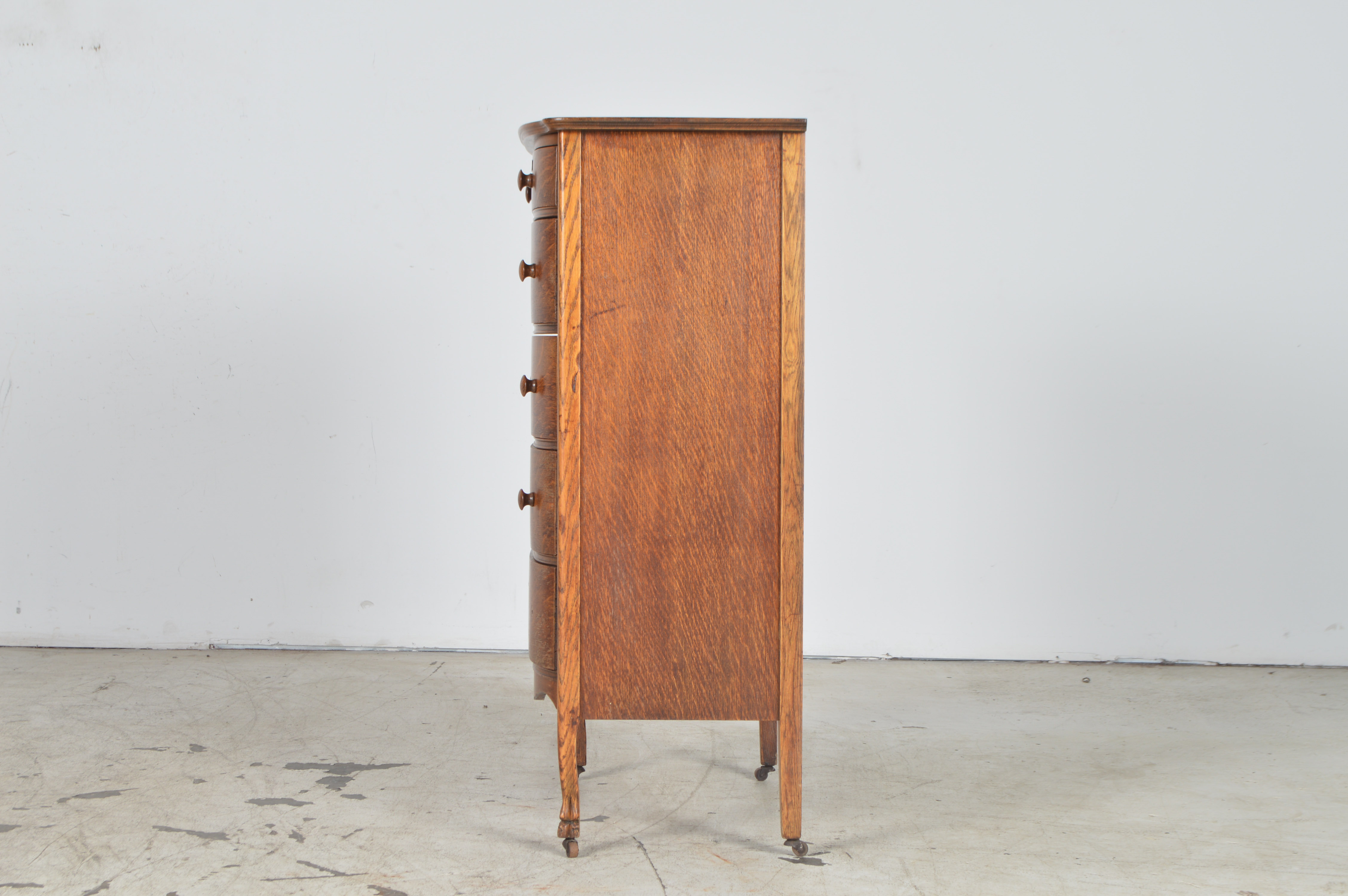 Vintage Tiger Oak Dresser with Mirror