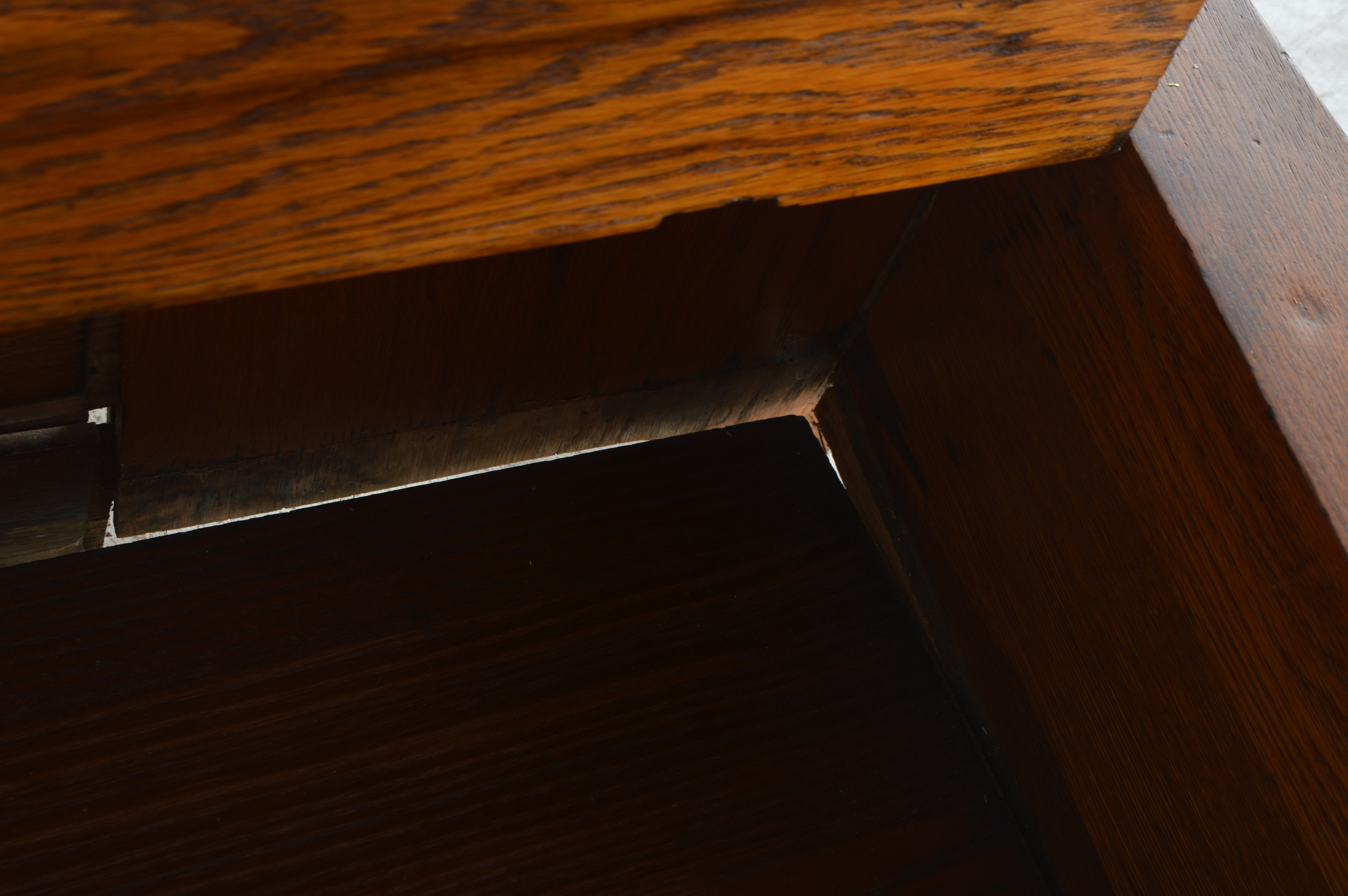 Vintage Oak Hall Tree with Storage Bench