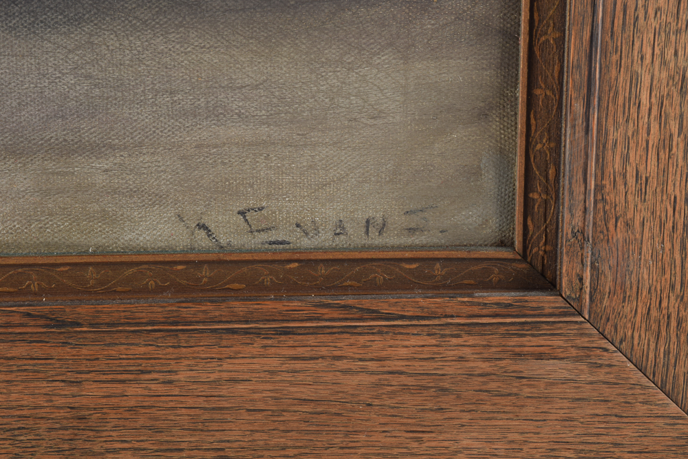 K. Evans Original Signed Nature Morte Oil on Canvas