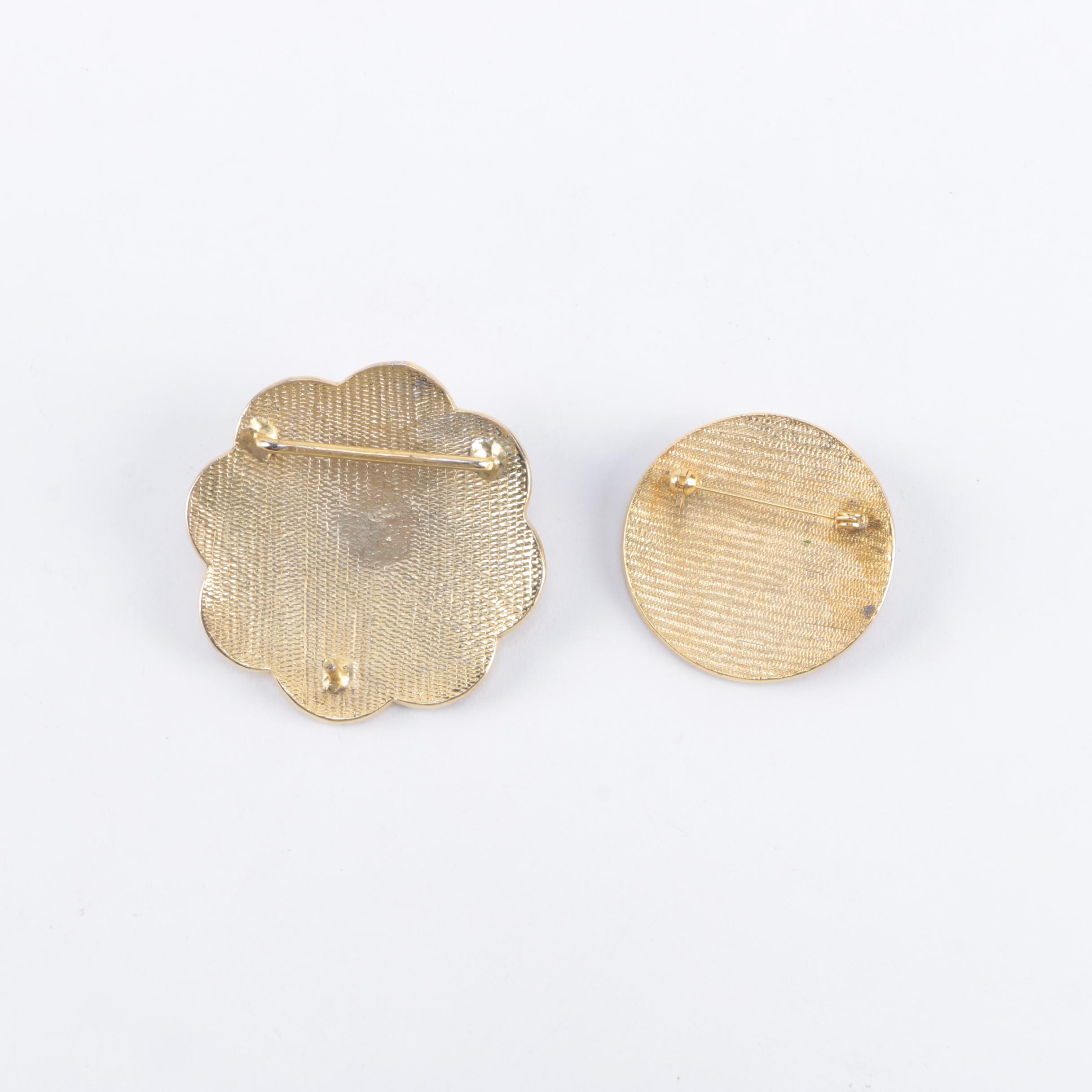 Gold-Tone Costume Jewelry Including Belt Buckles