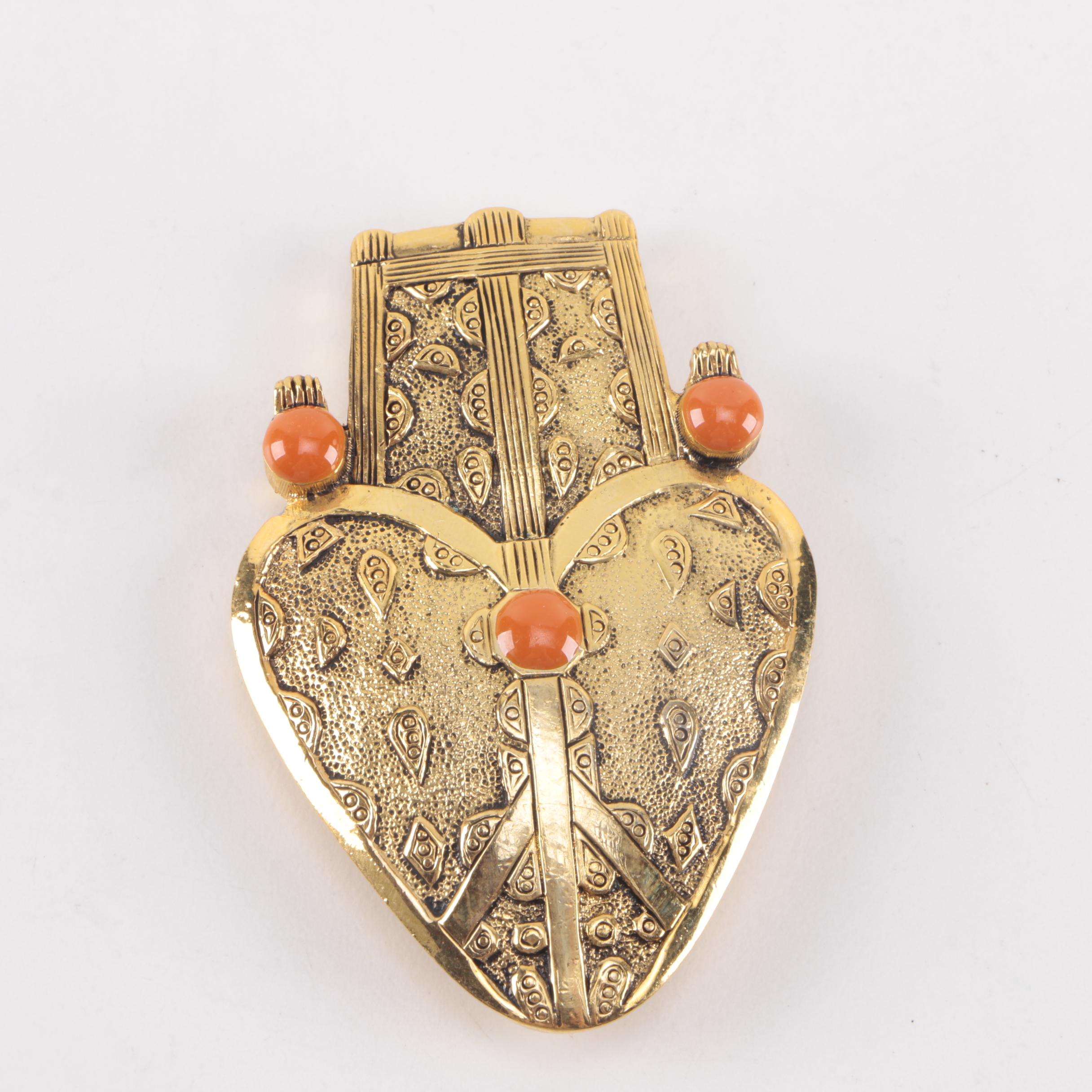 Gold-Tone Costume Jewelry Including Belt Buckles