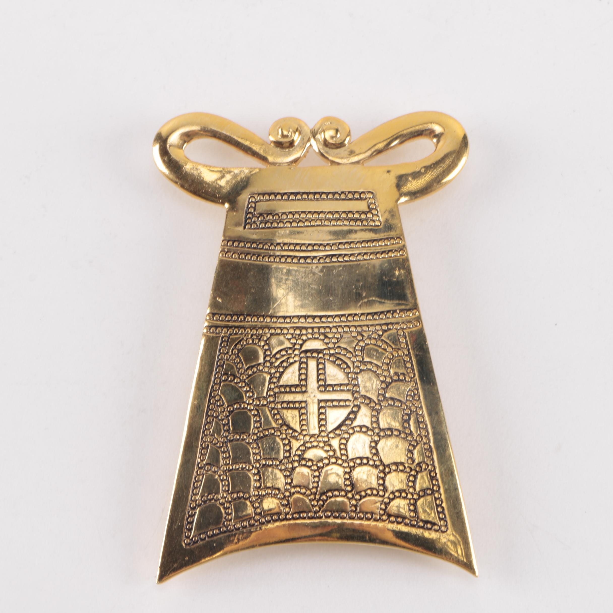 Gold-Tone Costume Jewelry Including Belt Buckles