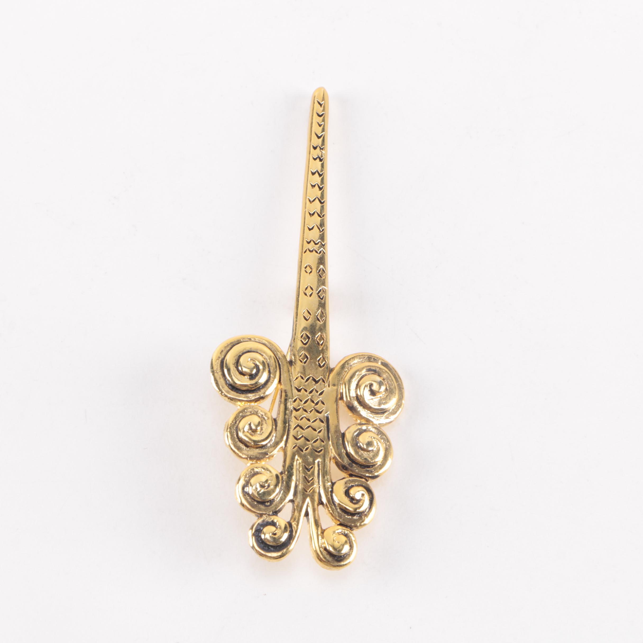 Gold-Tone Costume Jewelry Including Belt Buckles