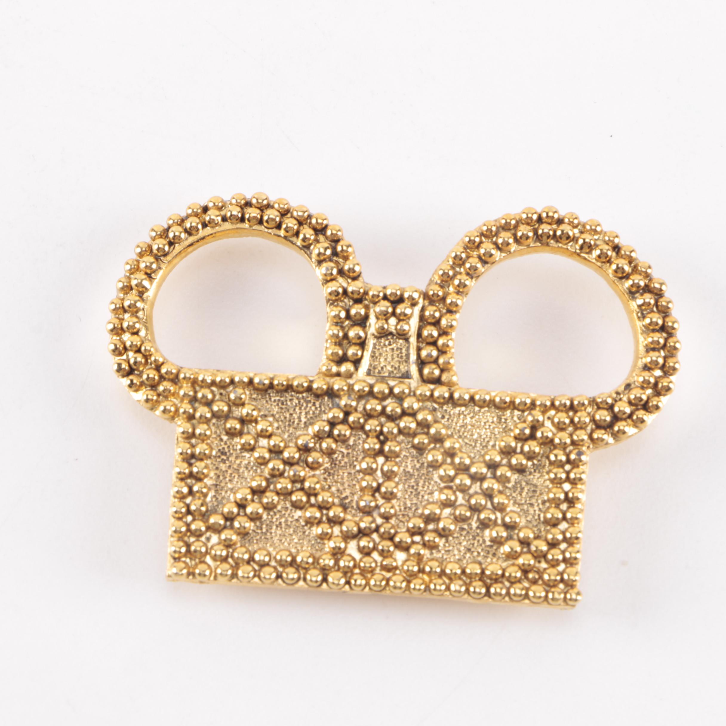 Gold-Tone Costume Jewelry Including Belt Buckles