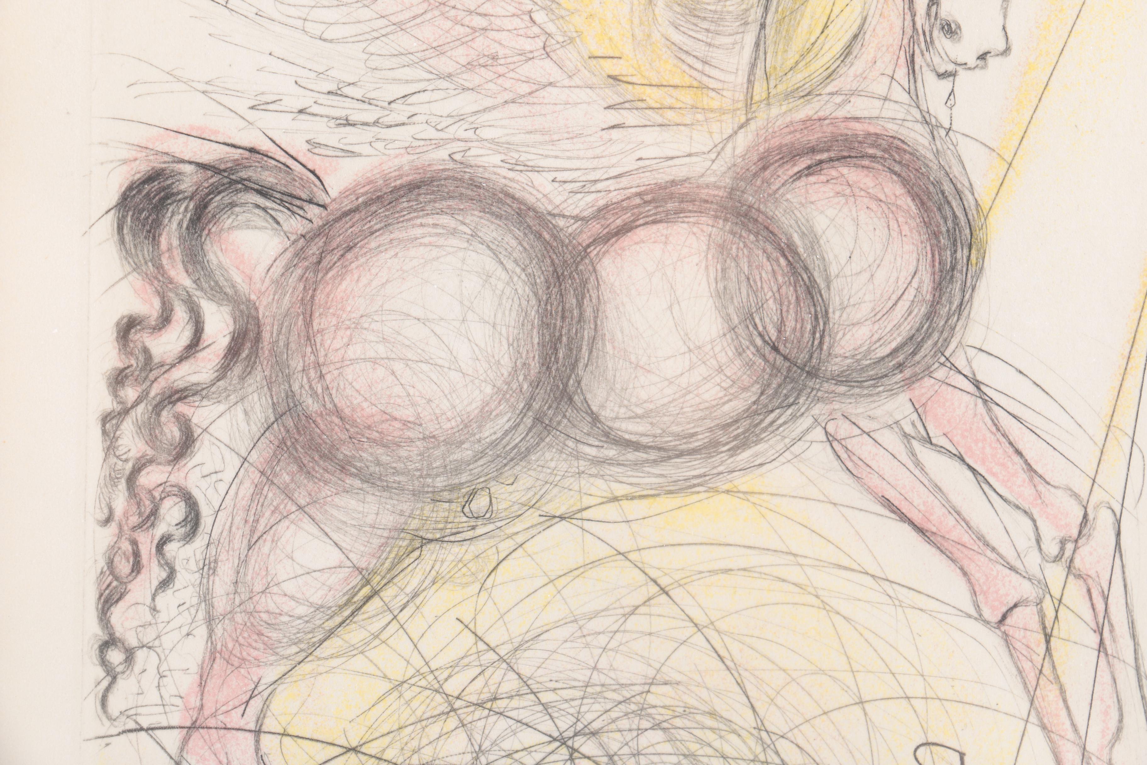 Restrike Etching After Salvador Dali "Pegasus" with Facsimile Signature