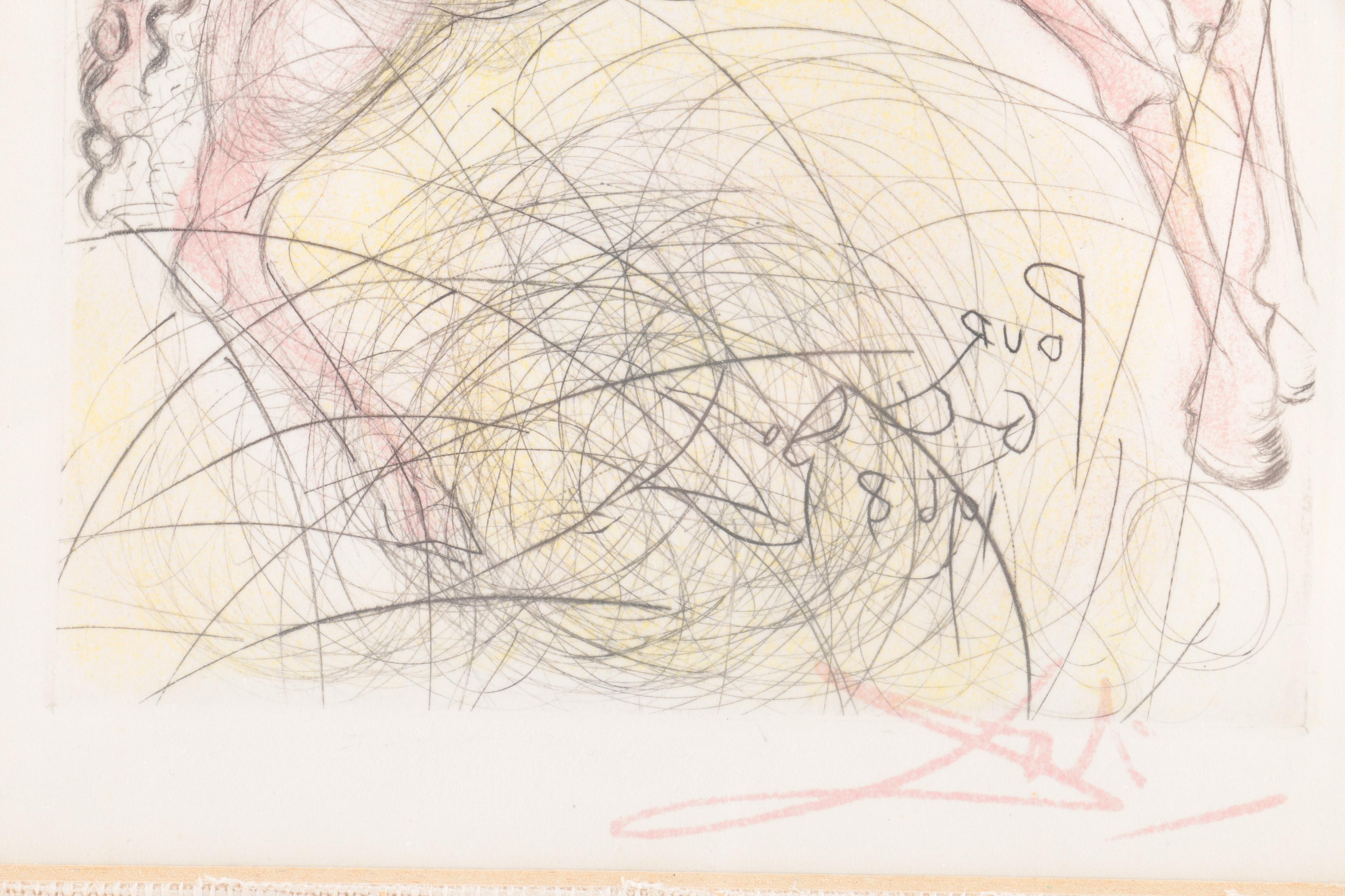 Restrike Etching After Salvador Dali "Pegasus" with Facsimile Signature