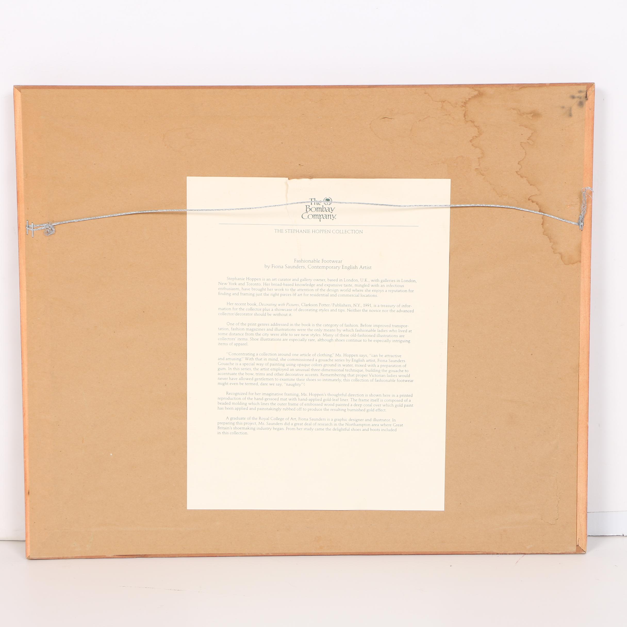 Fiona Saunders Offset Lithographs of Fashionable Footwear