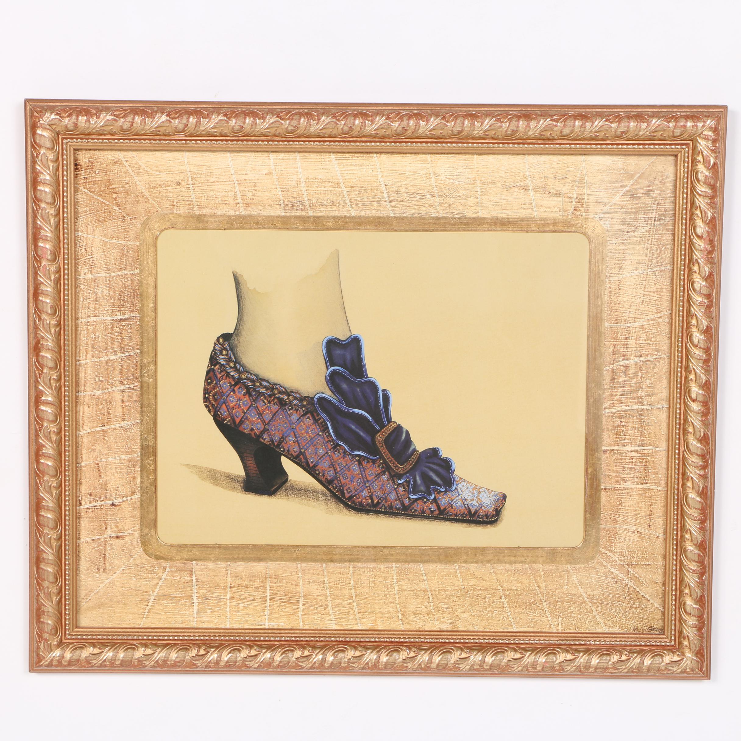 Fiona Saunders Offset Lithographs of Fashionable Footwear