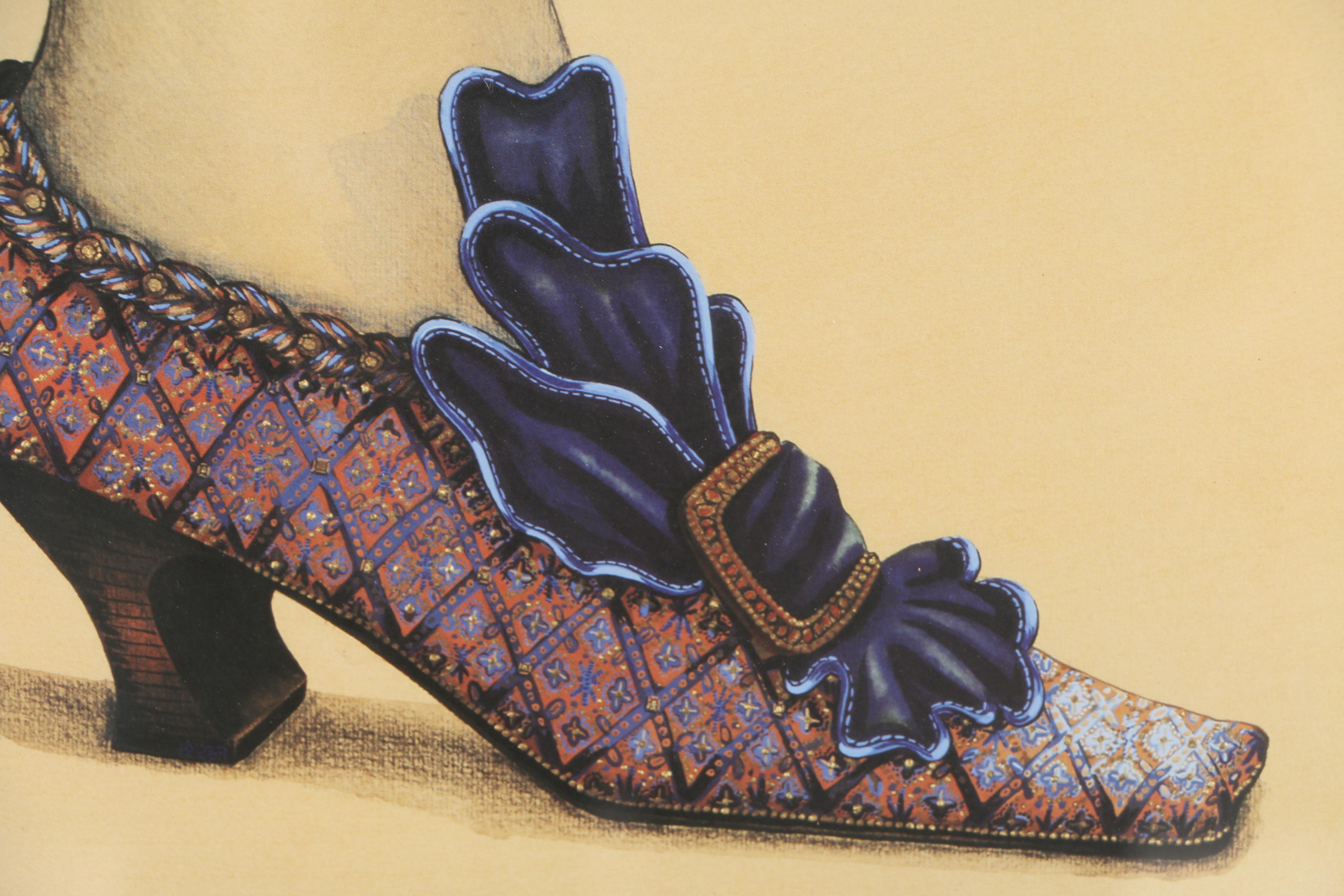 Fiona Saunders Offset Lithographs of Fashionable Footwear