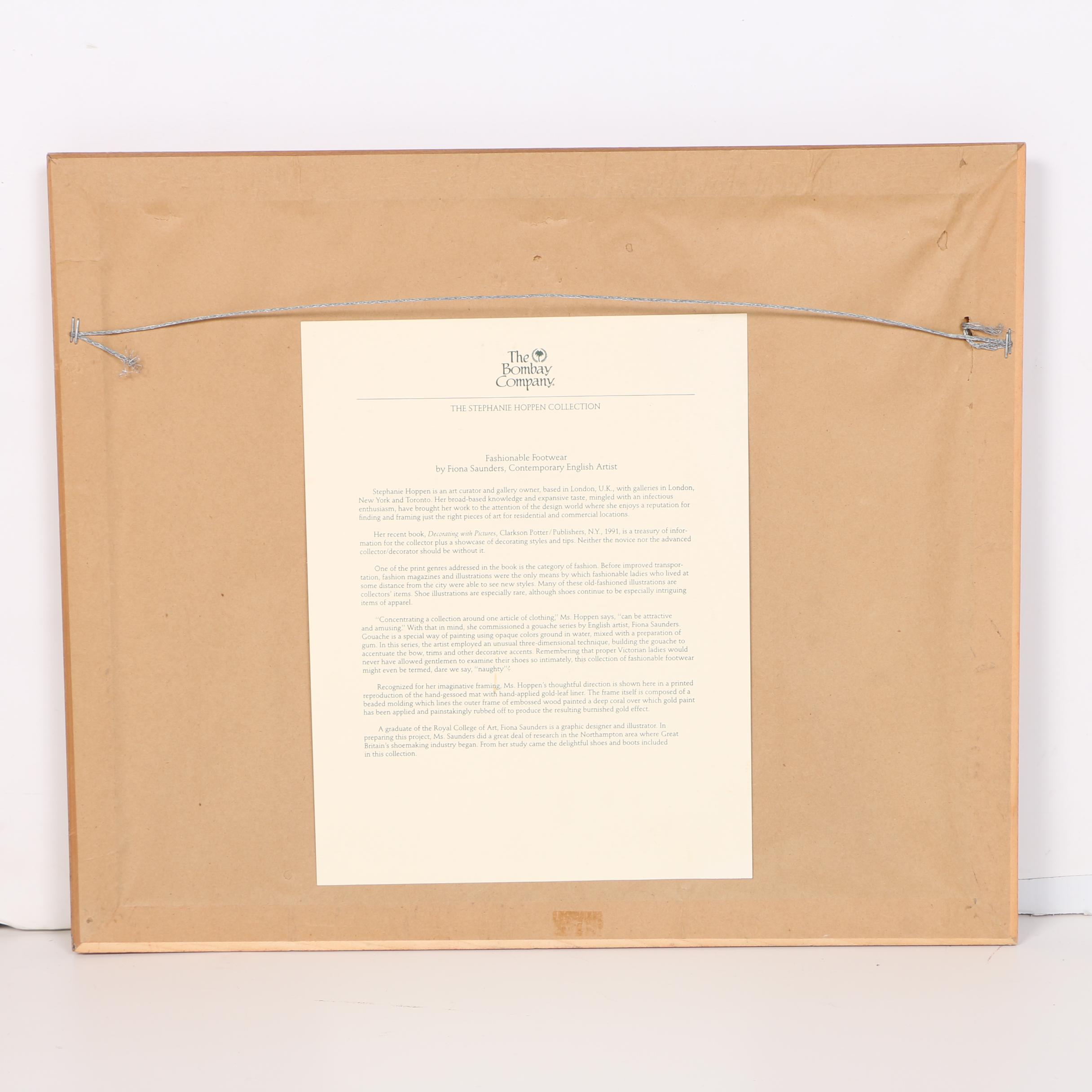 Fiona Saunders Offset Lithographs of Fashionable Footwear