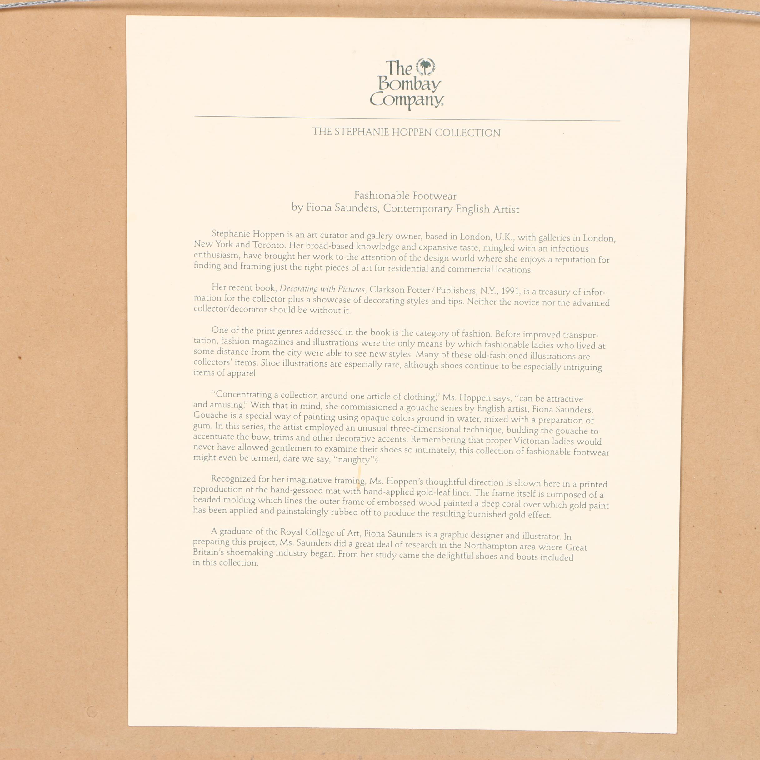 Fiona Saunders Offset Lithographs of Fashionable Footwear