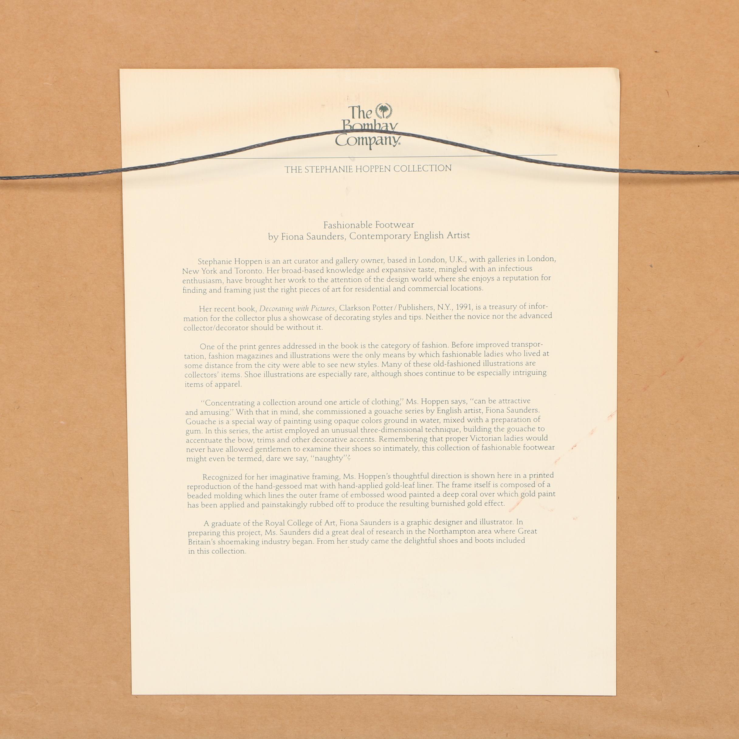 Fiona Saunders Offset Lithographs of Fashionable Footwear