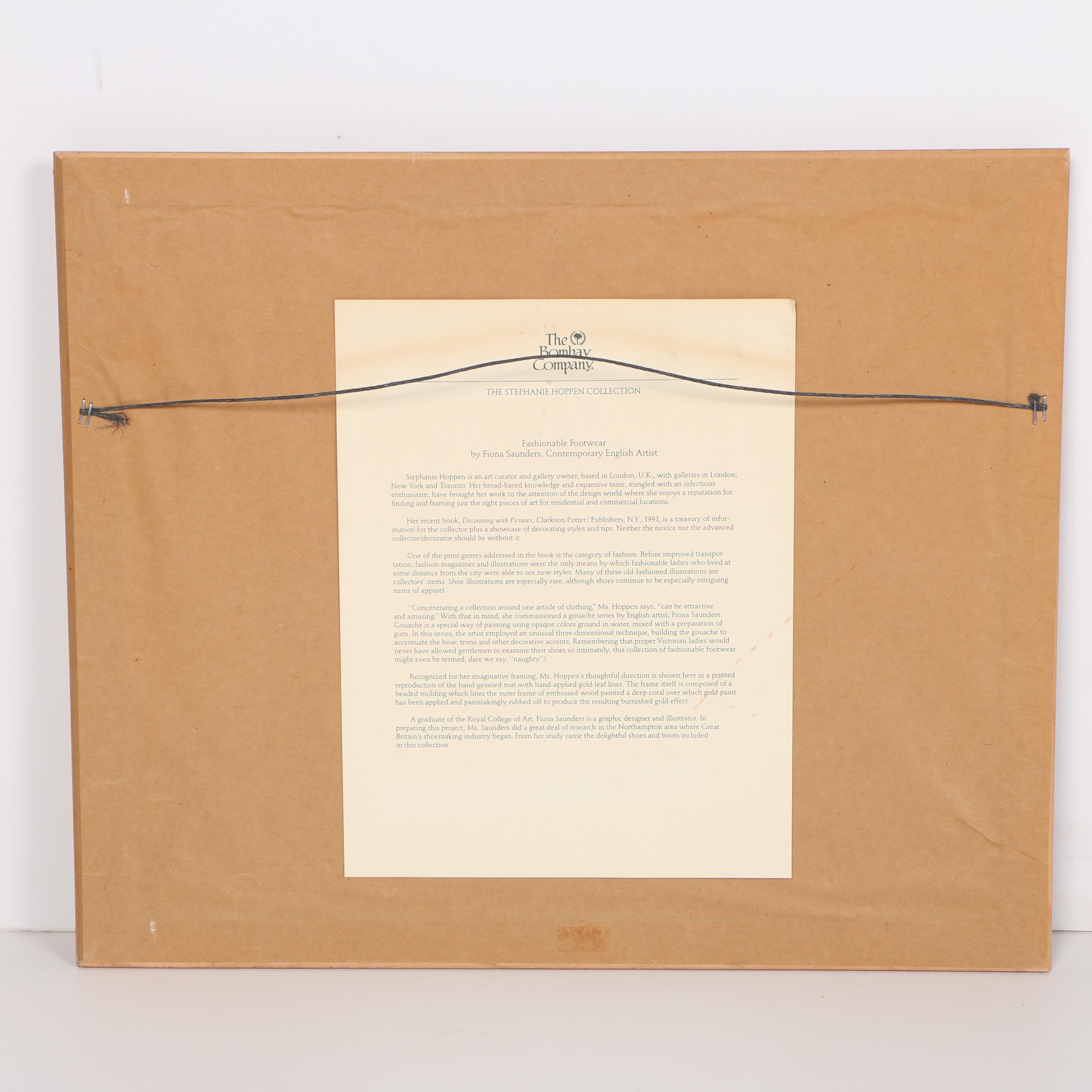 Fiona Saunders Offset Lithographs of Fashionable Footwear