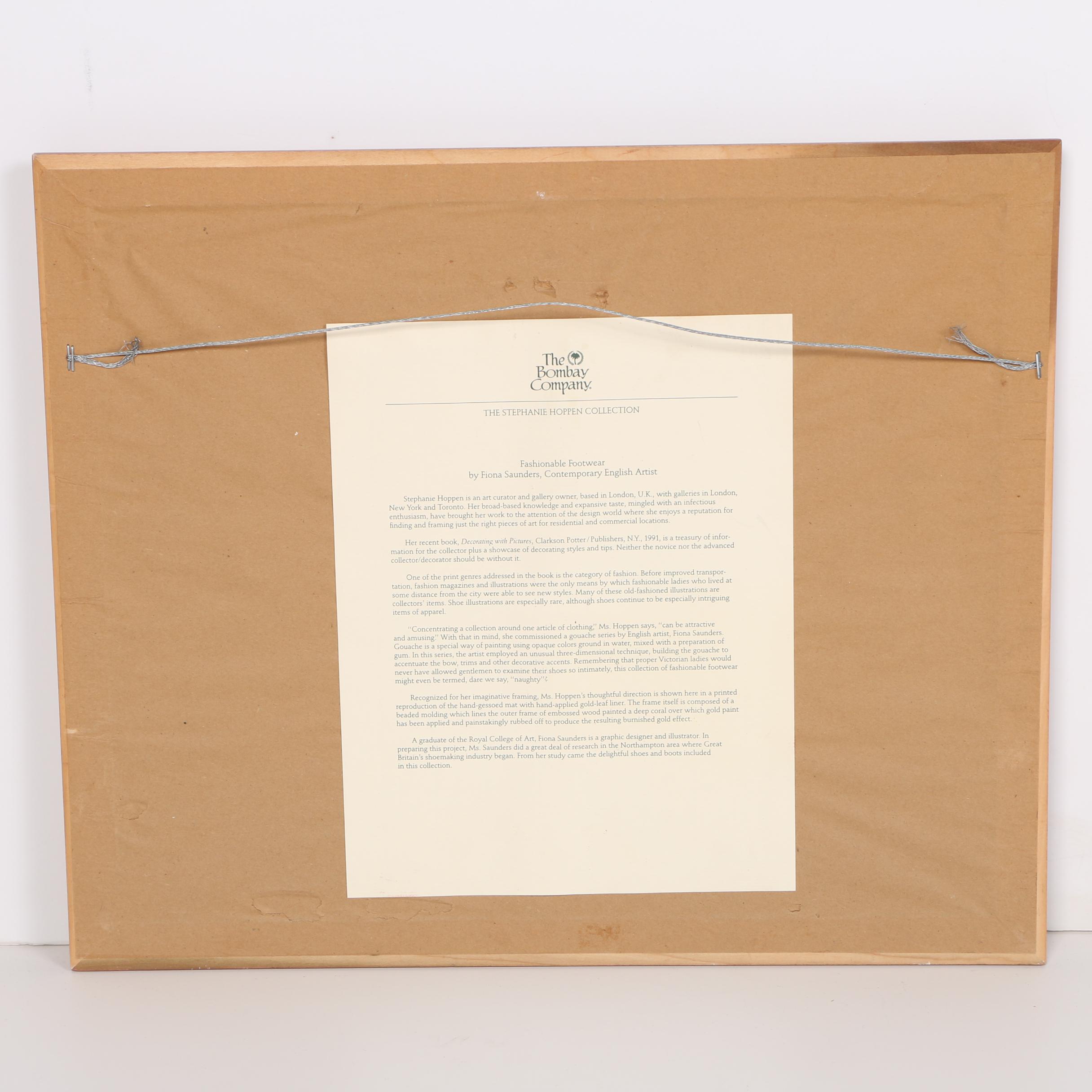 Fiona Saunders Offset Lithographs of Fashionable Footwear