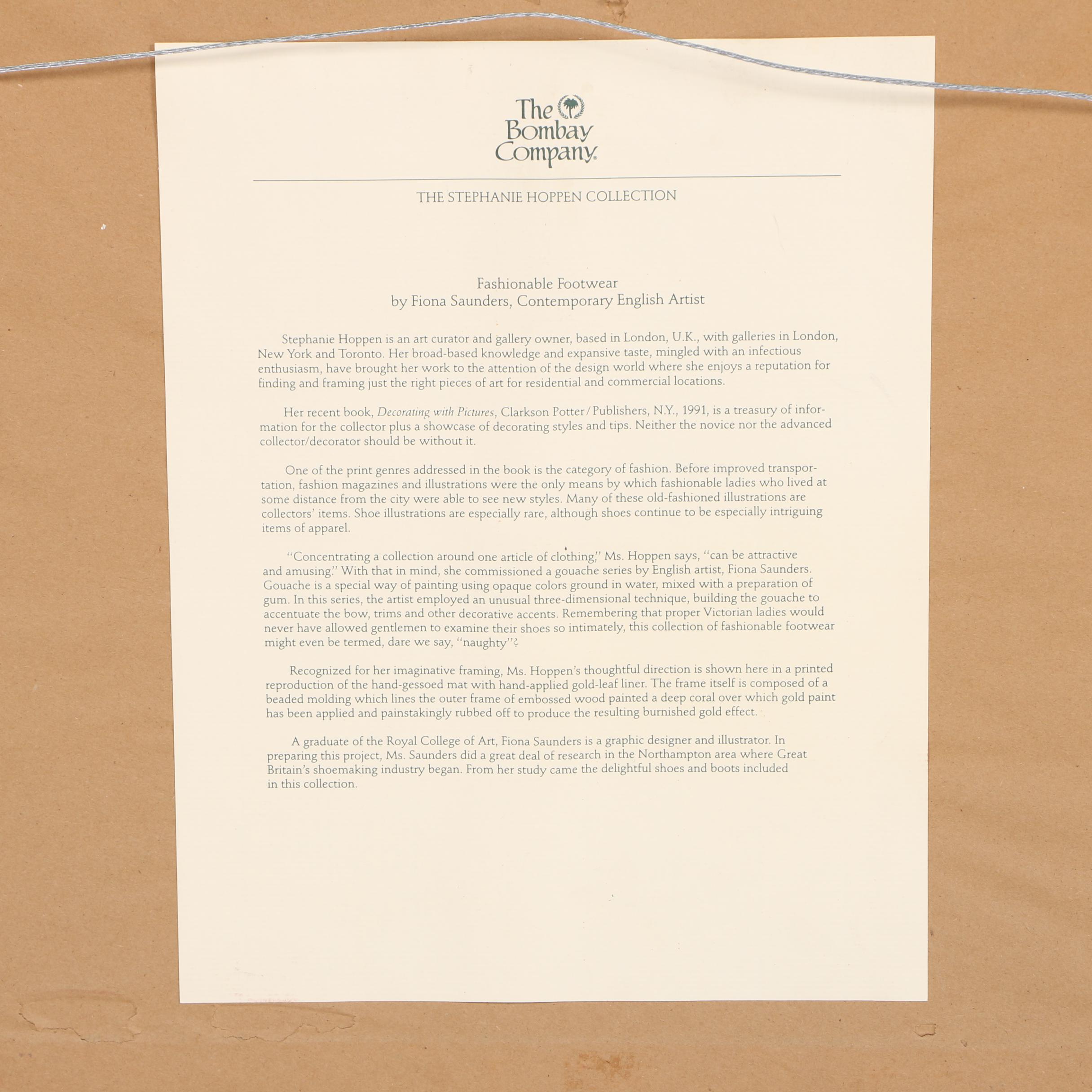 Fiona Saunders Offset Lithographs of Fashionable Footwear