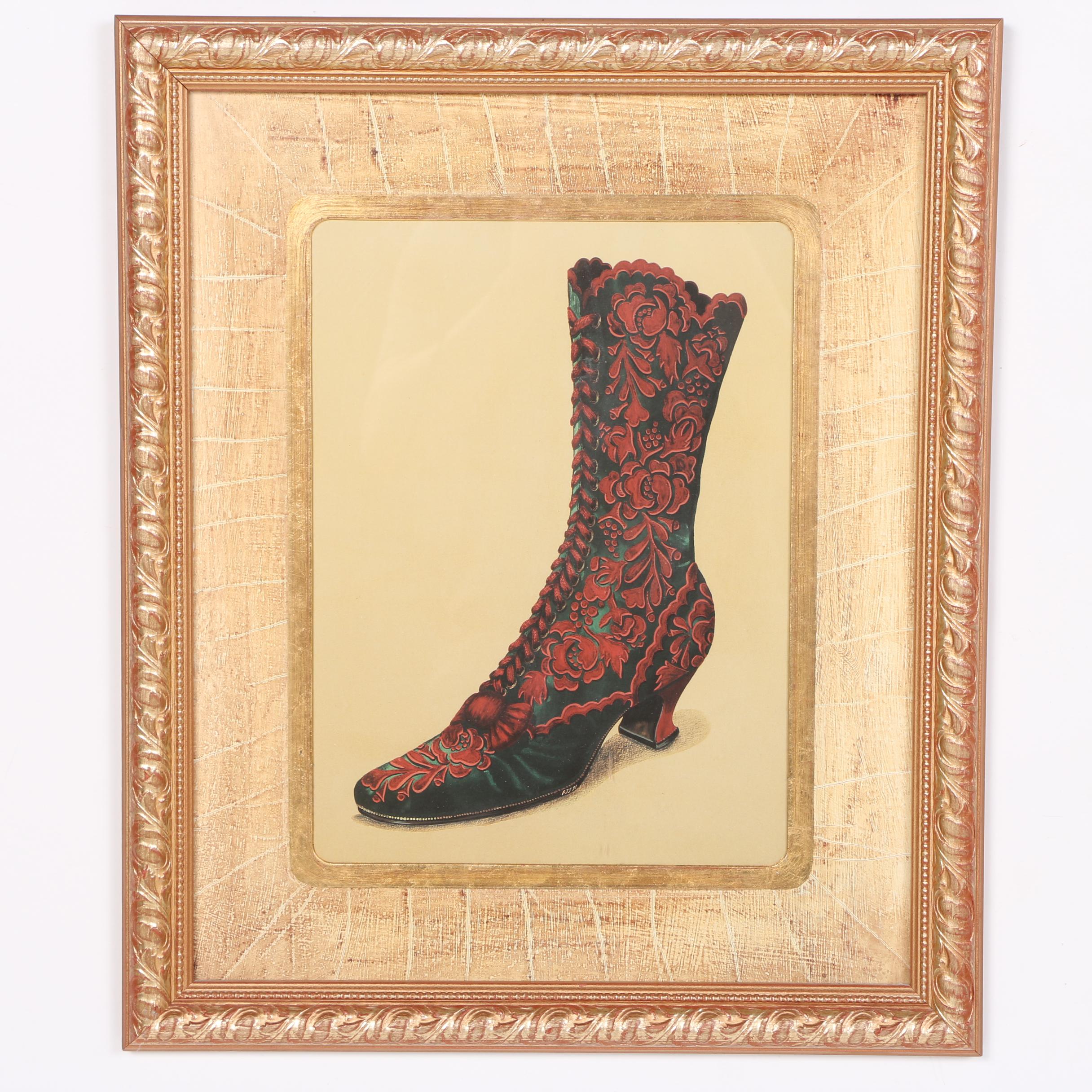 Fiona Saunders Offset Lithographs of Fashionable Footwear