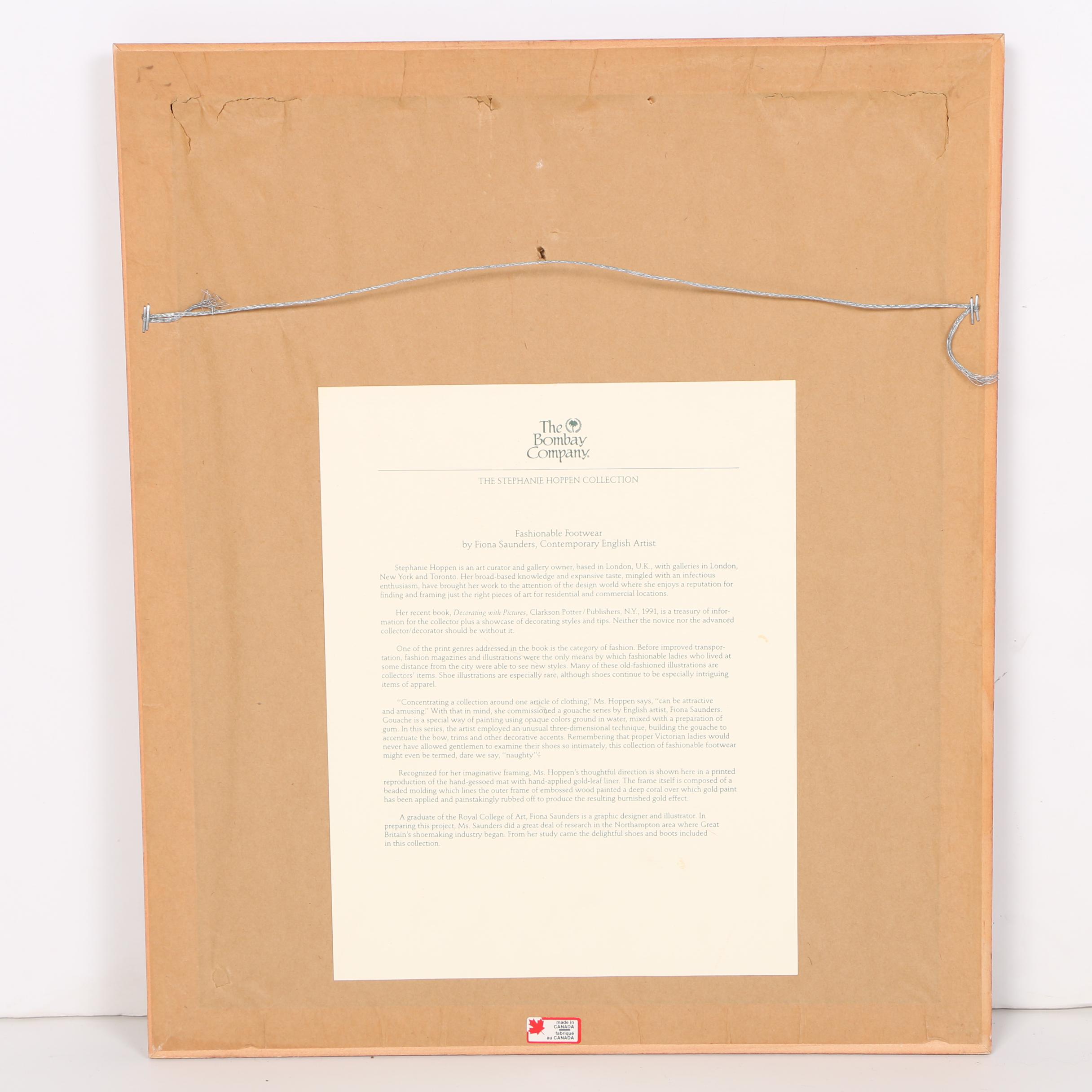 Fiona Saunders Offset Lithographs of Fashionable Footwear