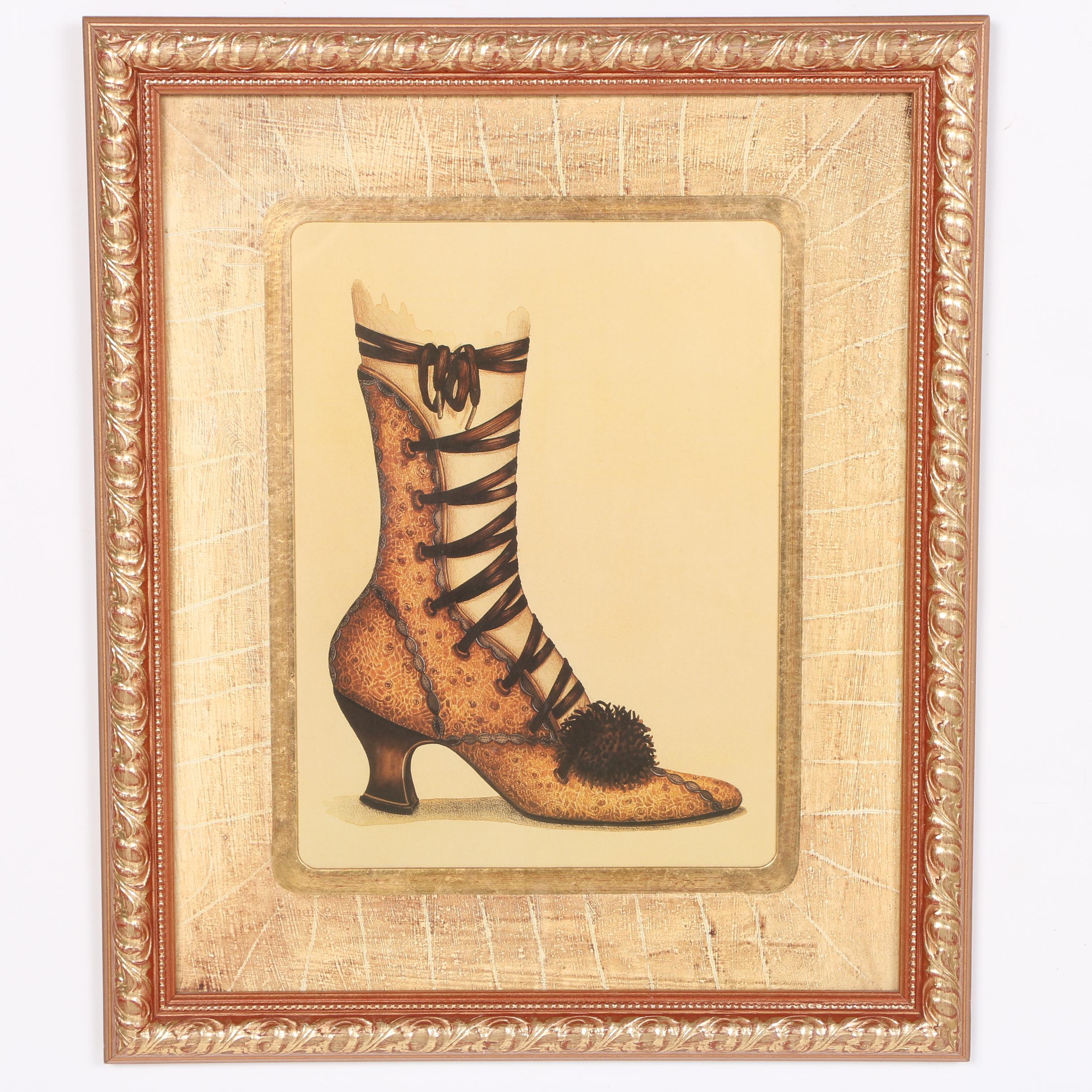 Fiona Saunders Offset Lithographs of Fashionable Footwear