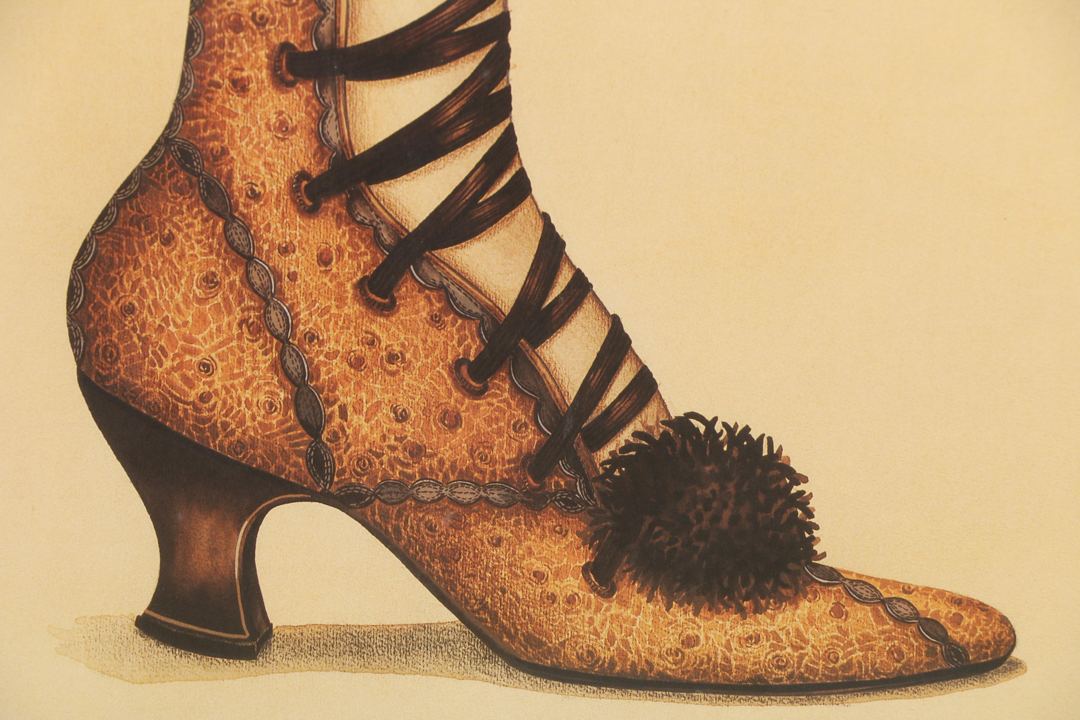 Fiona Saunders Offset Lithographs of Fashionable Footwear