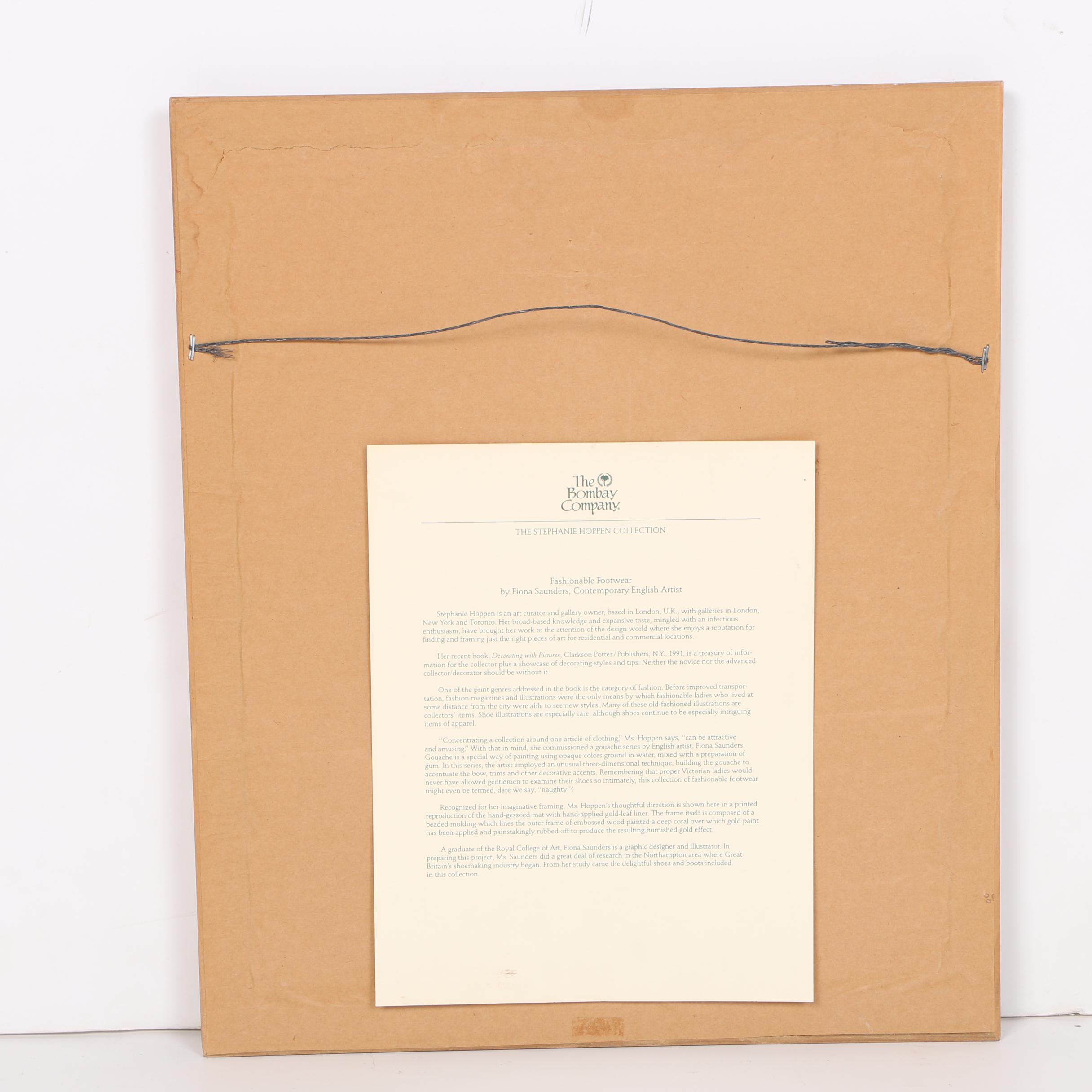 Fiona Saunders Offset Lithographs of Fashionable Footwear