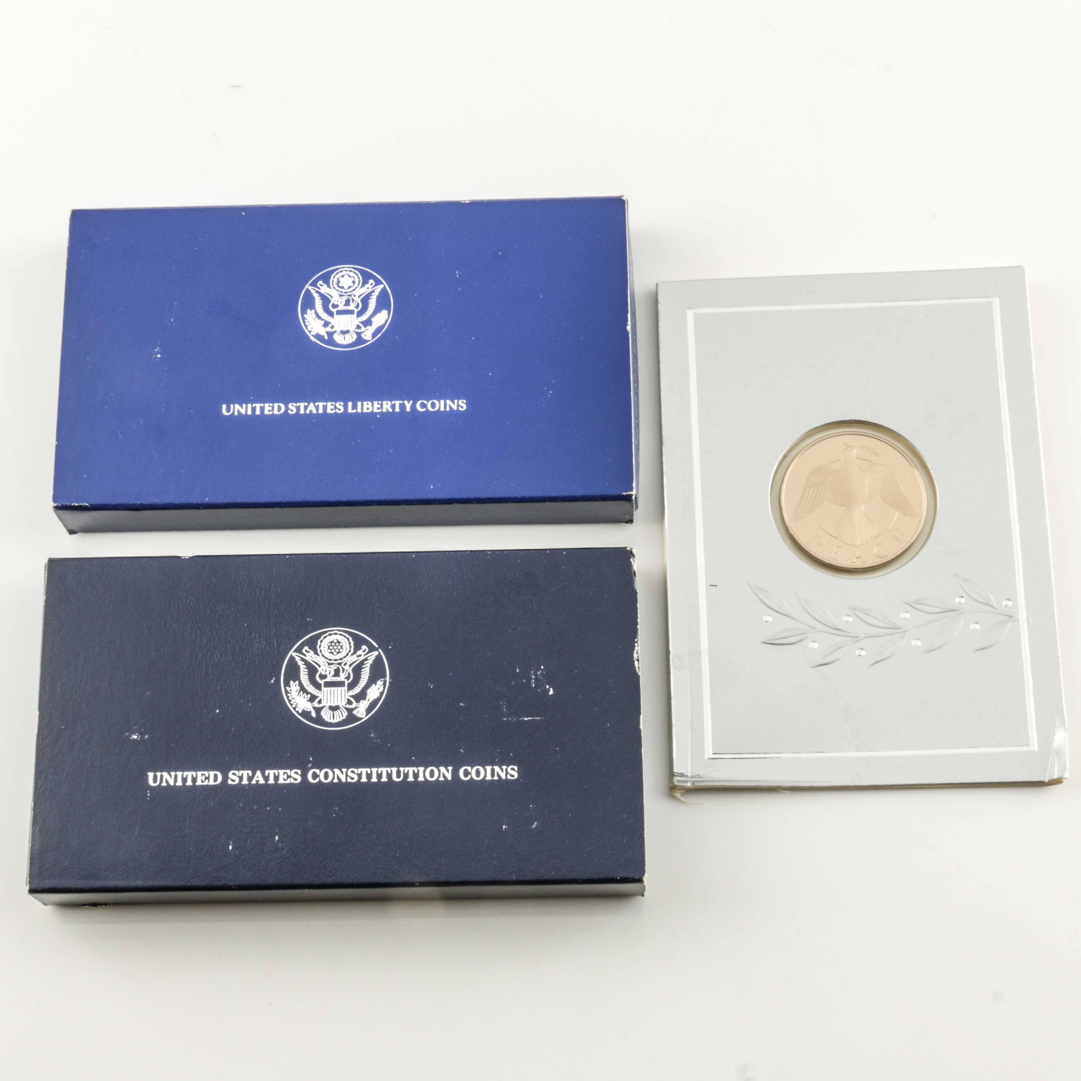United States Mint Commemorative Coins and Franklin Mint Medallion