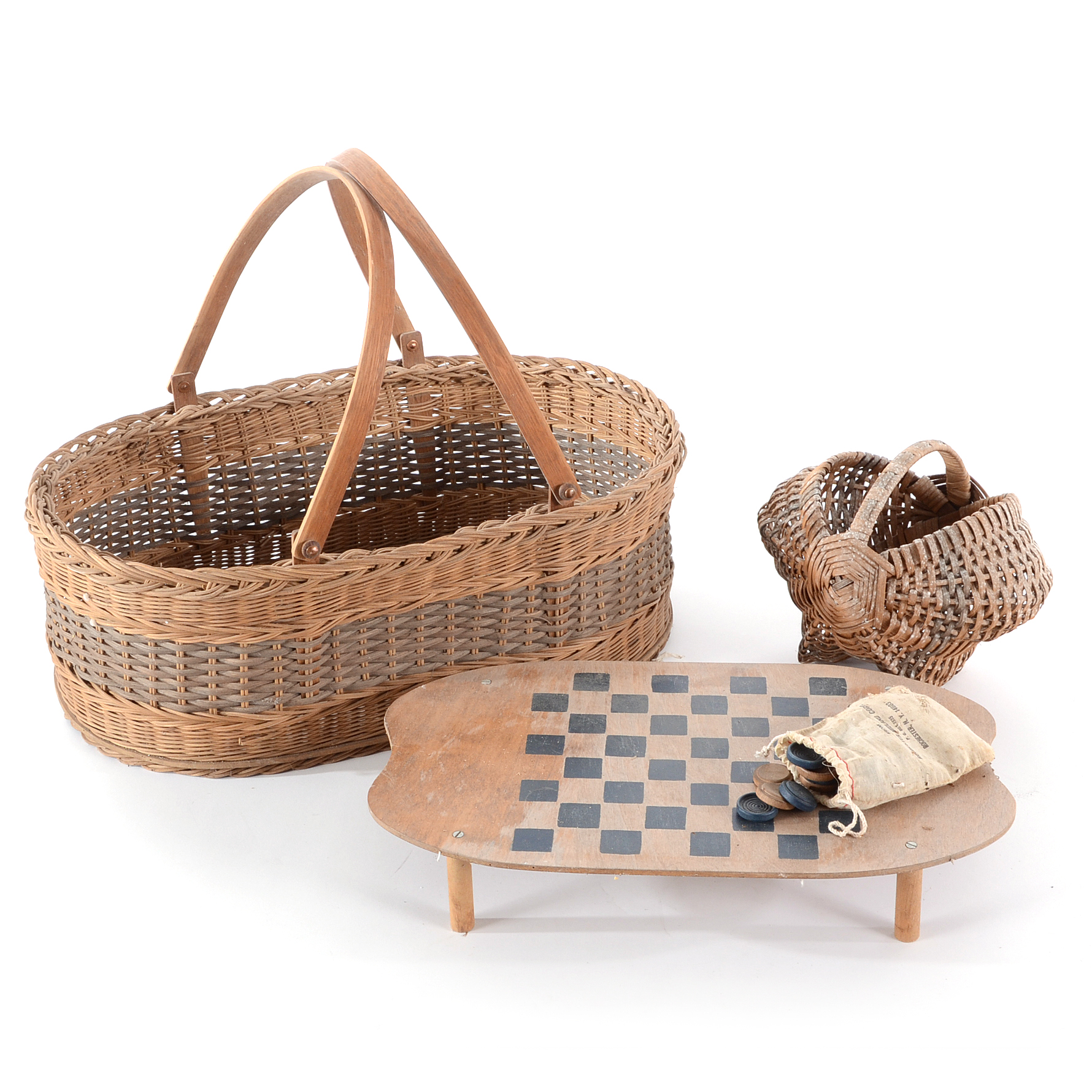 Two Hand Woven Baskets