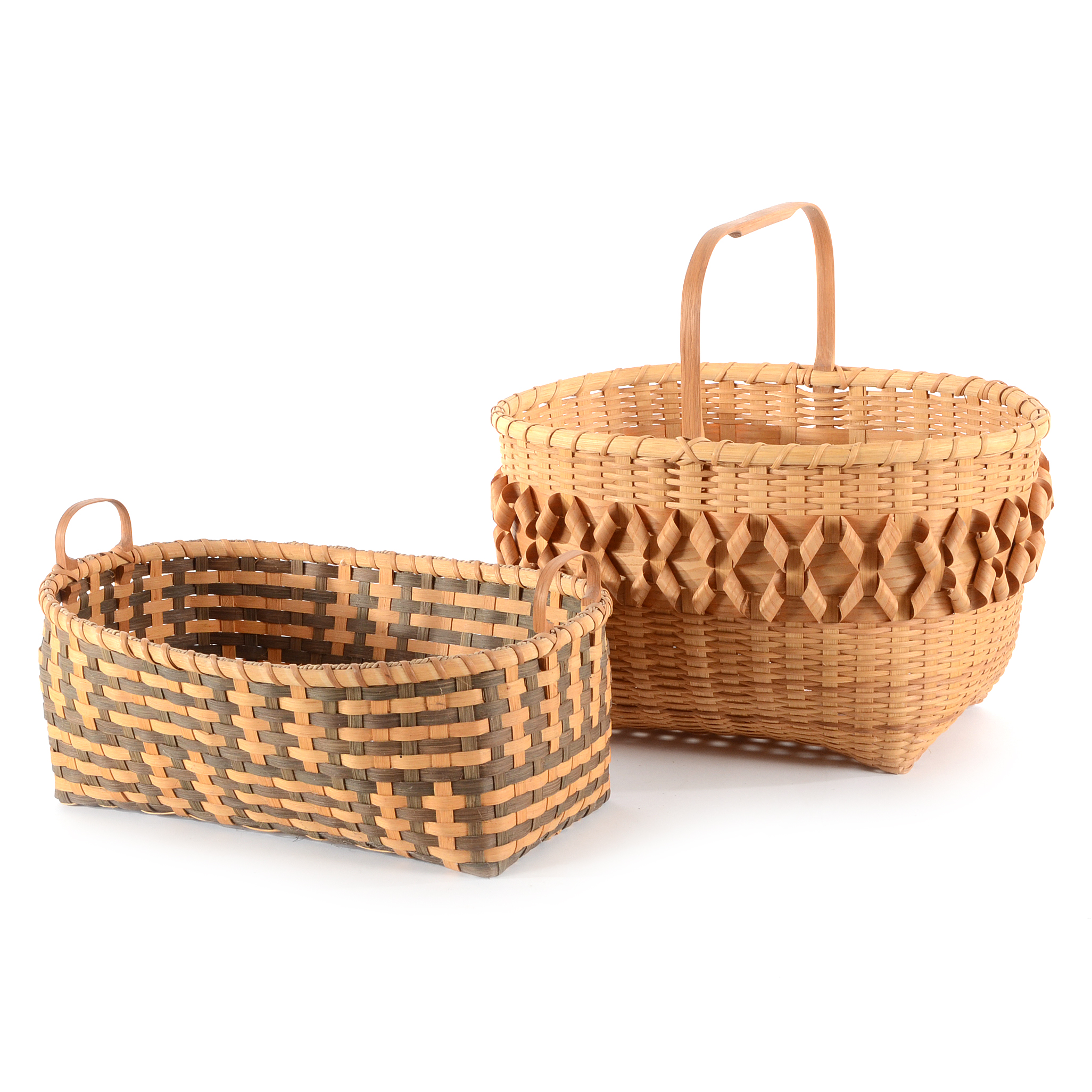 Two Native American Woven Baskets