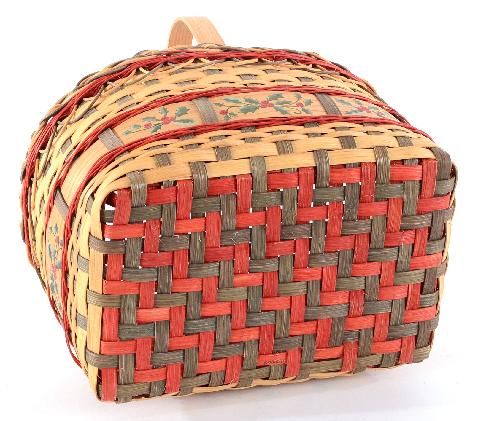Two Hand Woven Baskets with Painted Detail