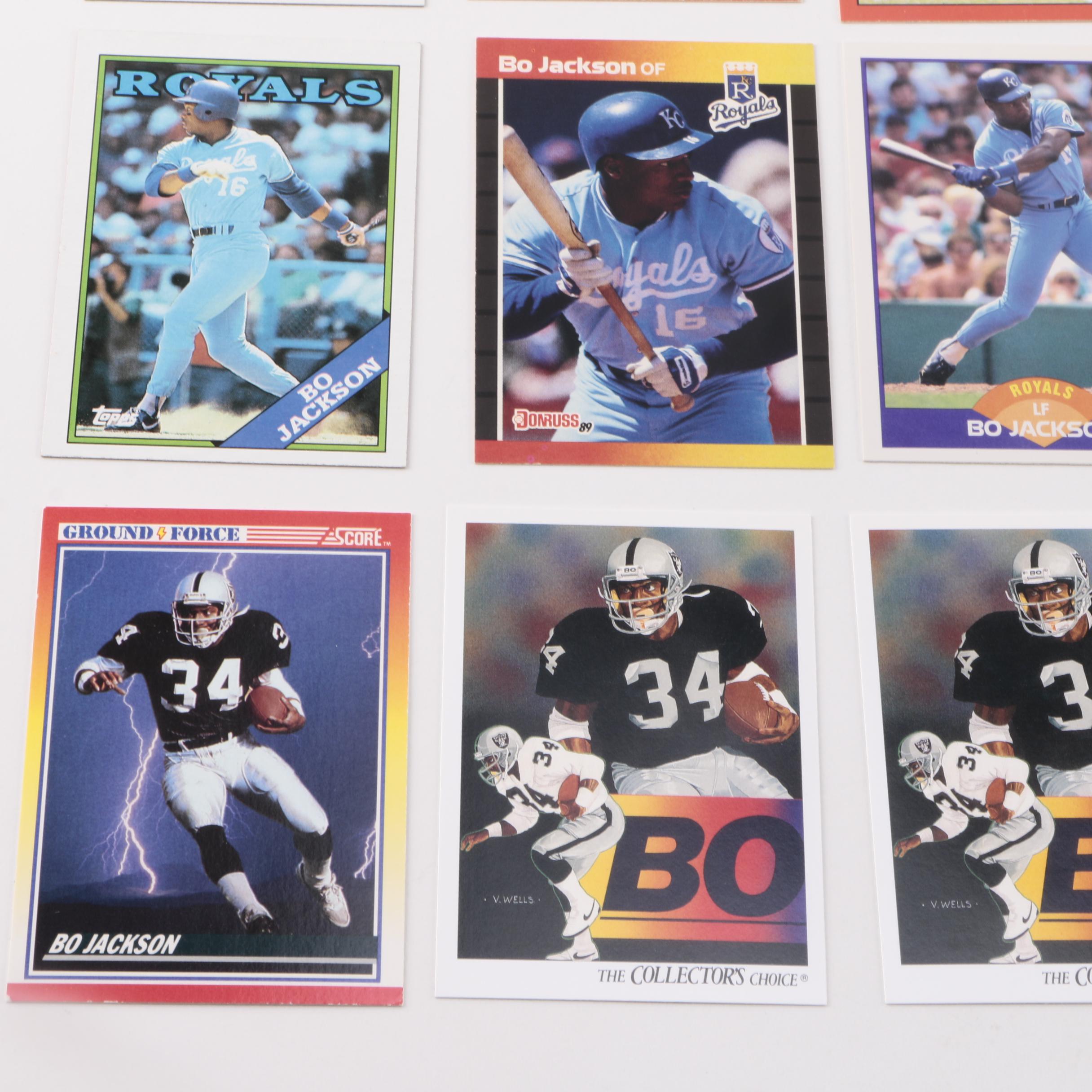 Bo Jackson Baseball and Football Cards