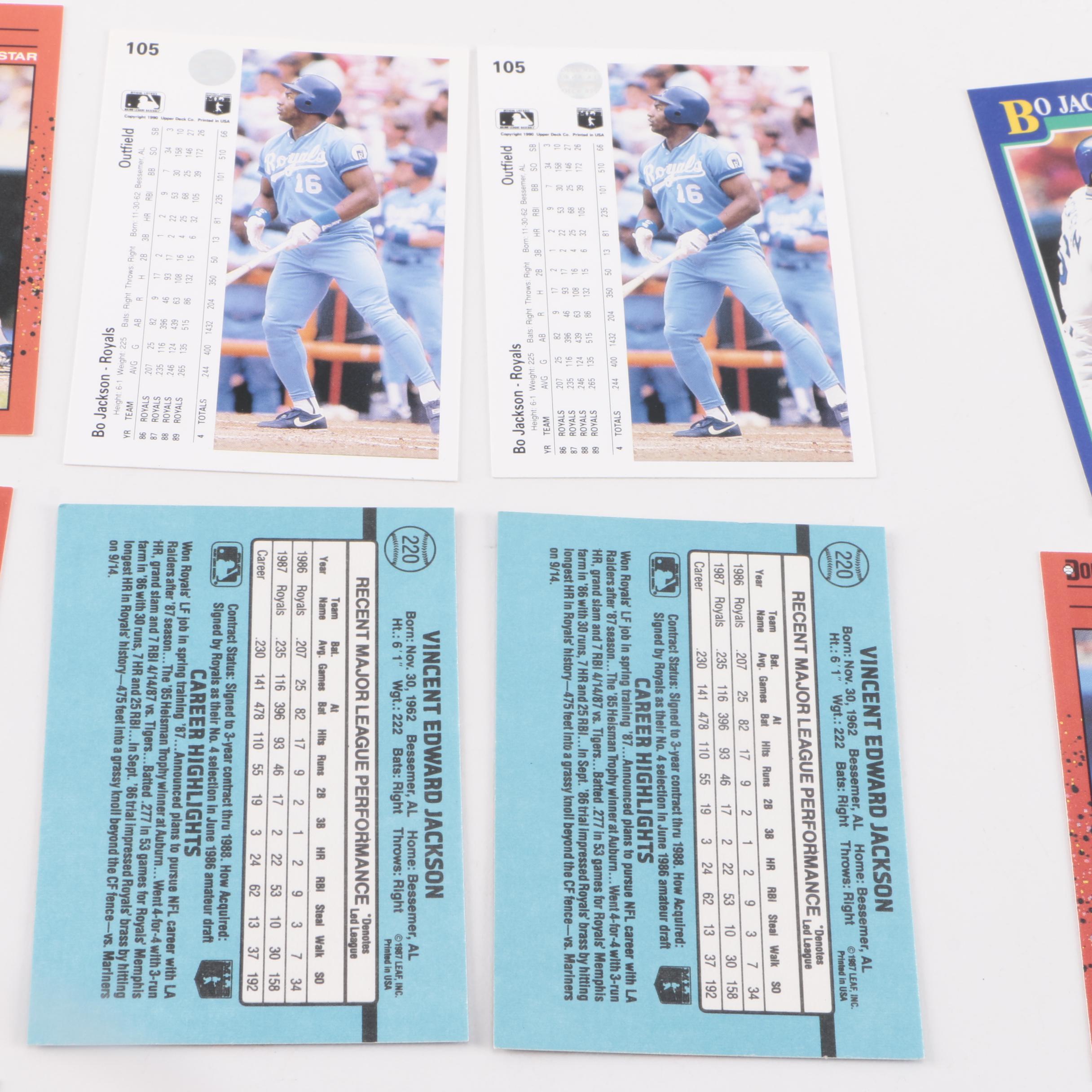 Bo Jackson Baseball and Football Cards