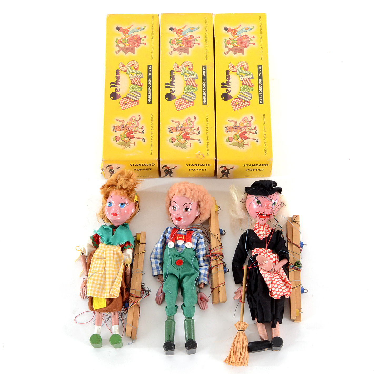 Pelham Marionette Puppet Set of Hansel, Gretel and Witch