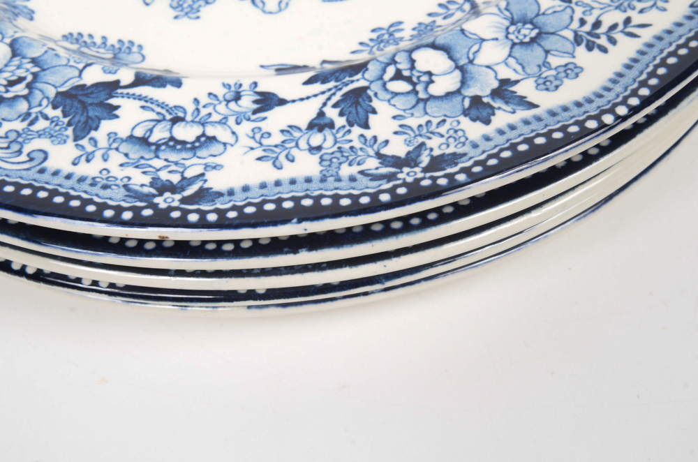 Royal Staffordshire "Tonquin" Plates Decorated by Clarice Cliff