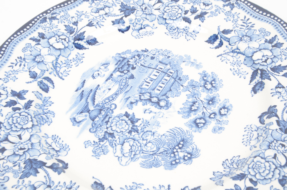 Royal Staffordshire "Tonquin" Plates Decorated by Clarice Cliff