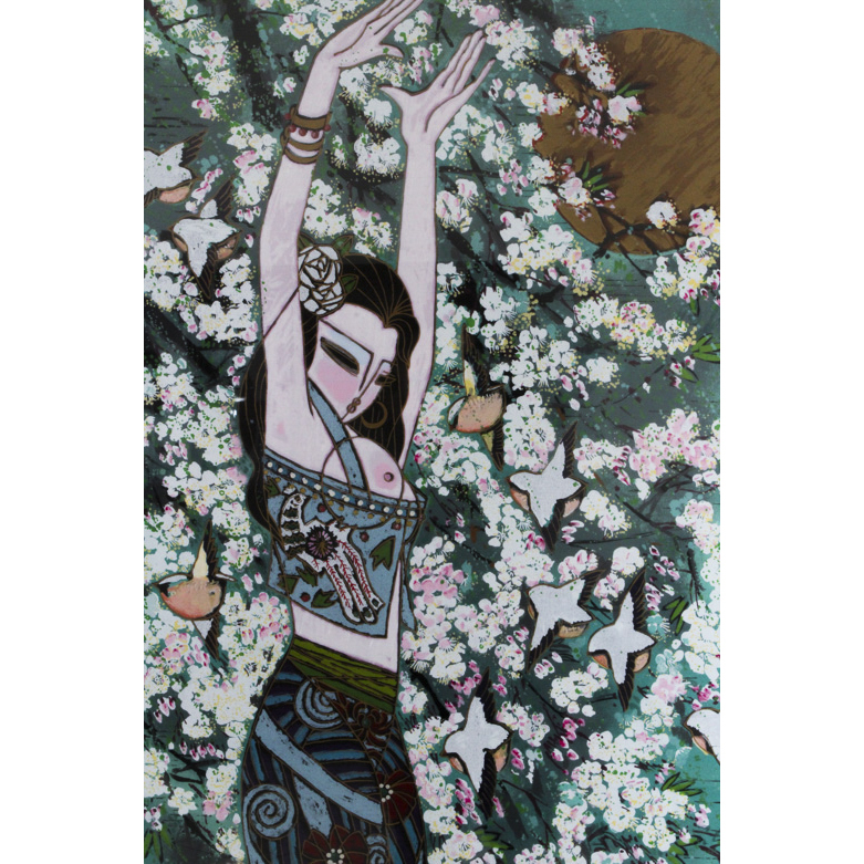 Tang Da-Kang Limited Edition Embellished Lithograph