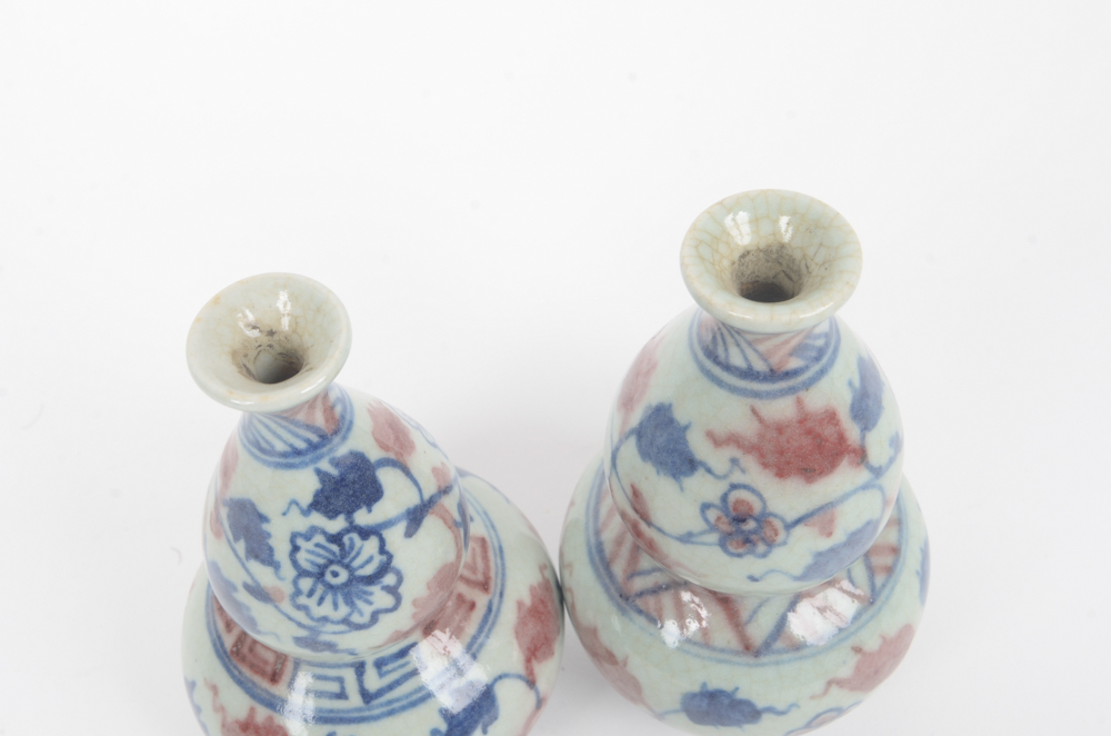 Three Antique Chinese Bud Vases