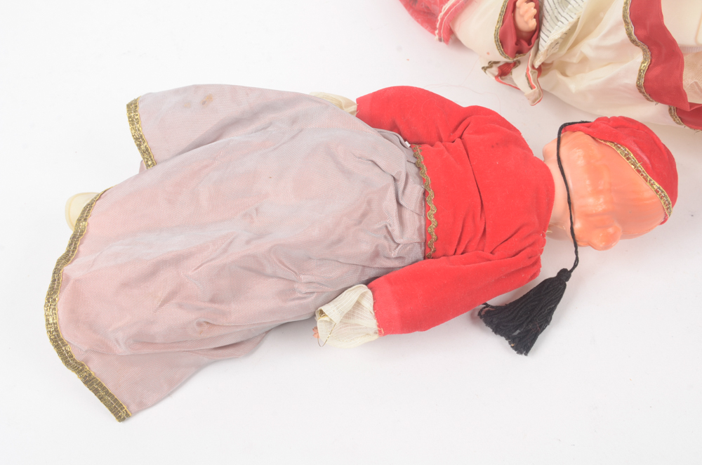 Plastic Dolls with Slavic Style Clothing