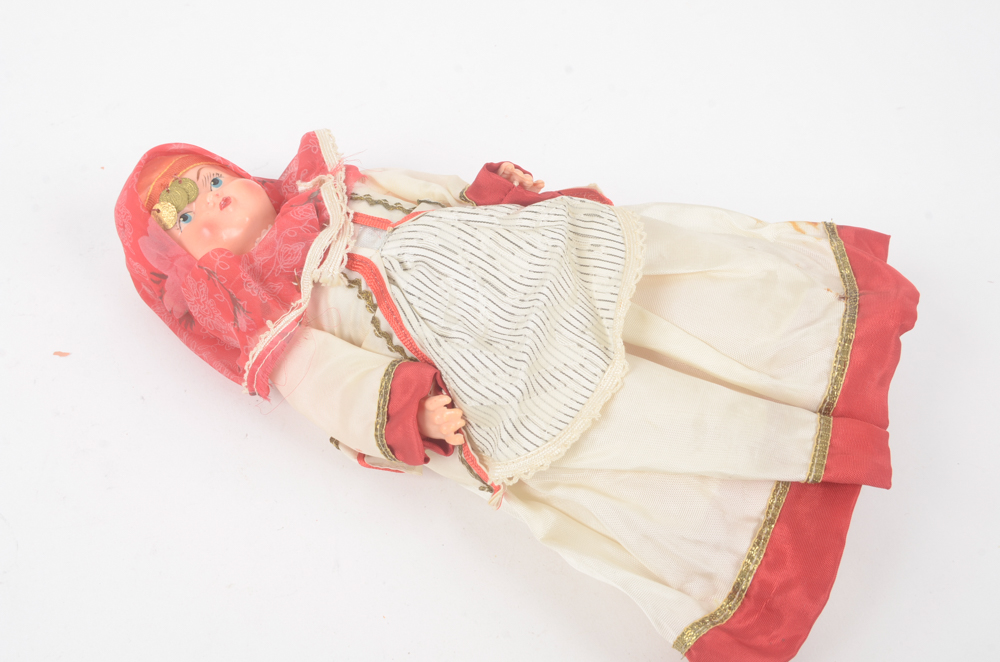 Plastic Dolls with Slavic Style Clothing