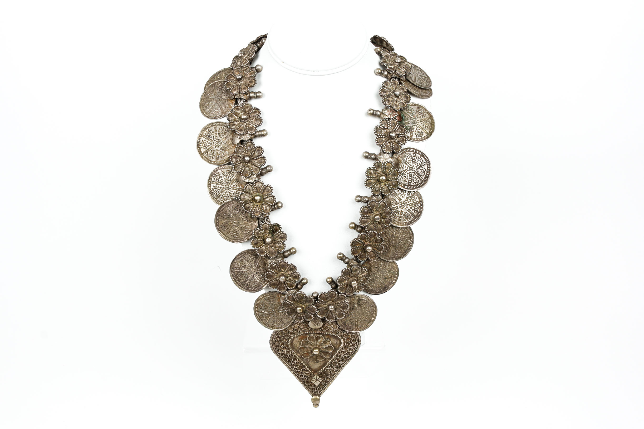 Sterling Silver Kashmir Statement Necklace