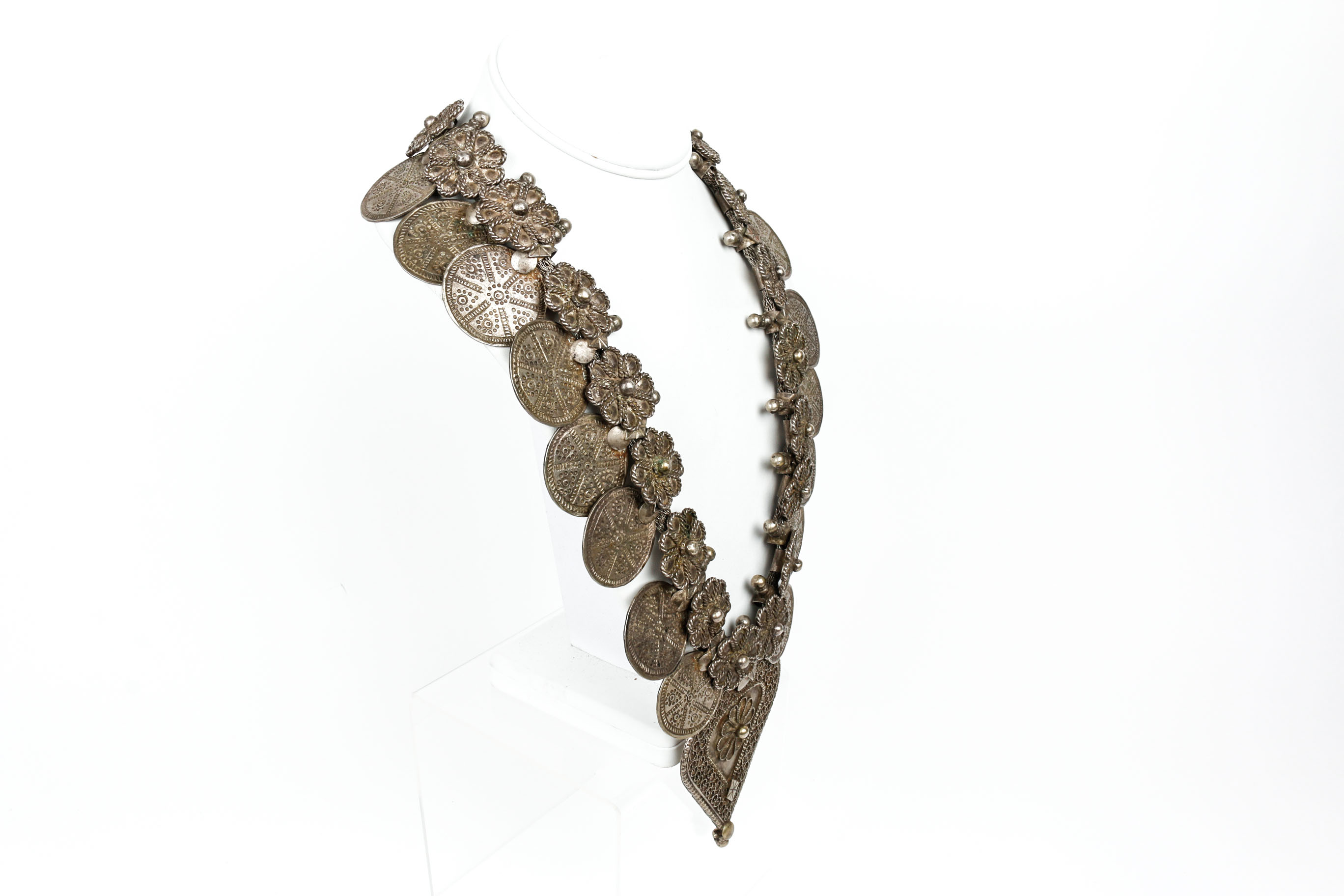 Sterling Silver Kashmir Statement Necklace