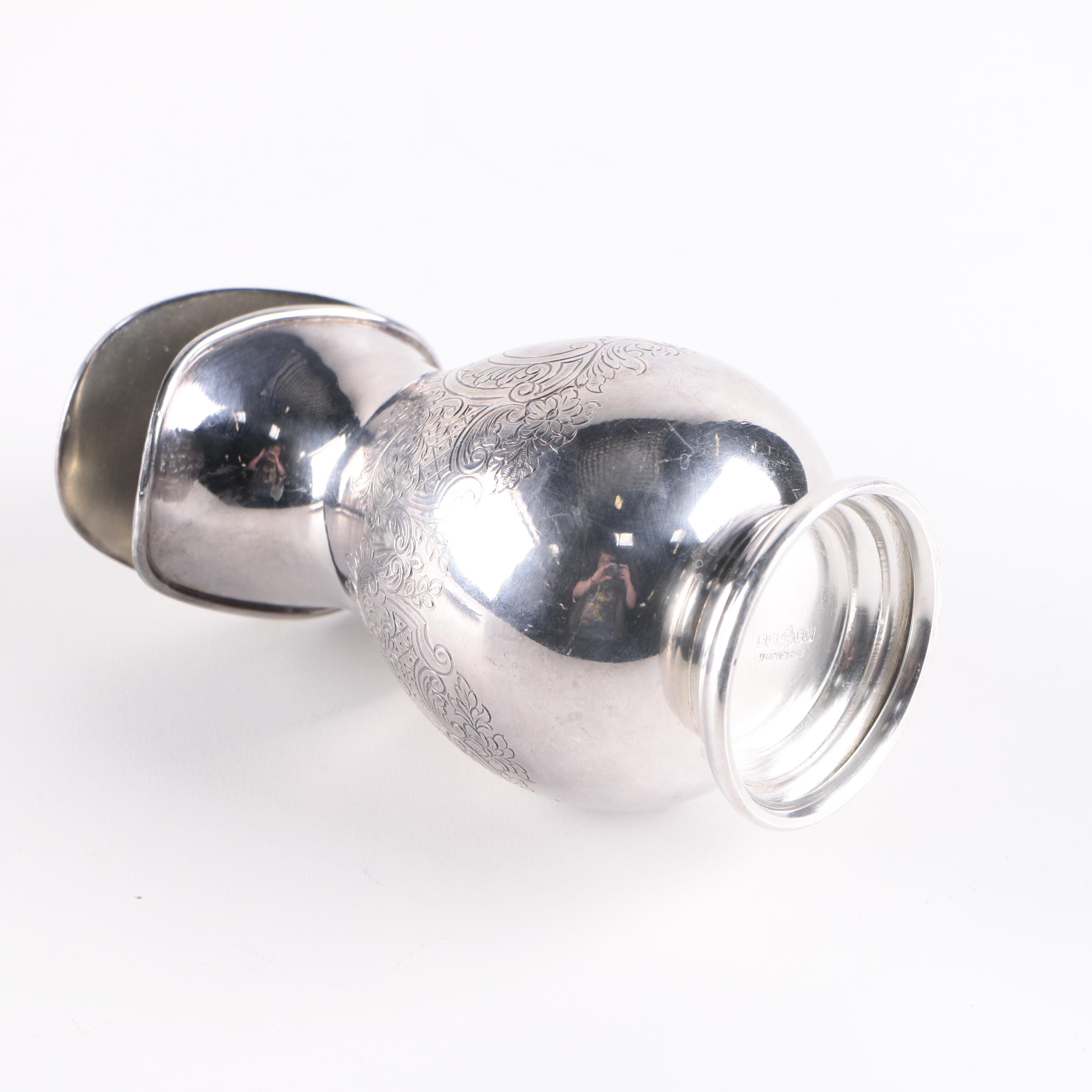 Barker Brothers English Silver Plate Creamer and Saucer